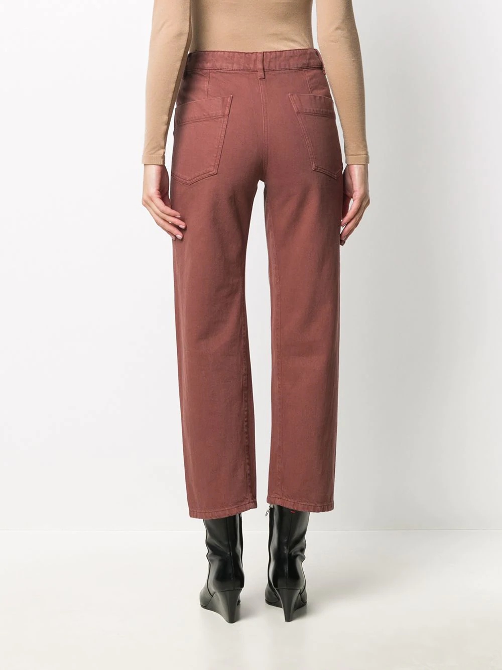 Twisted straight-leg trousers - 4