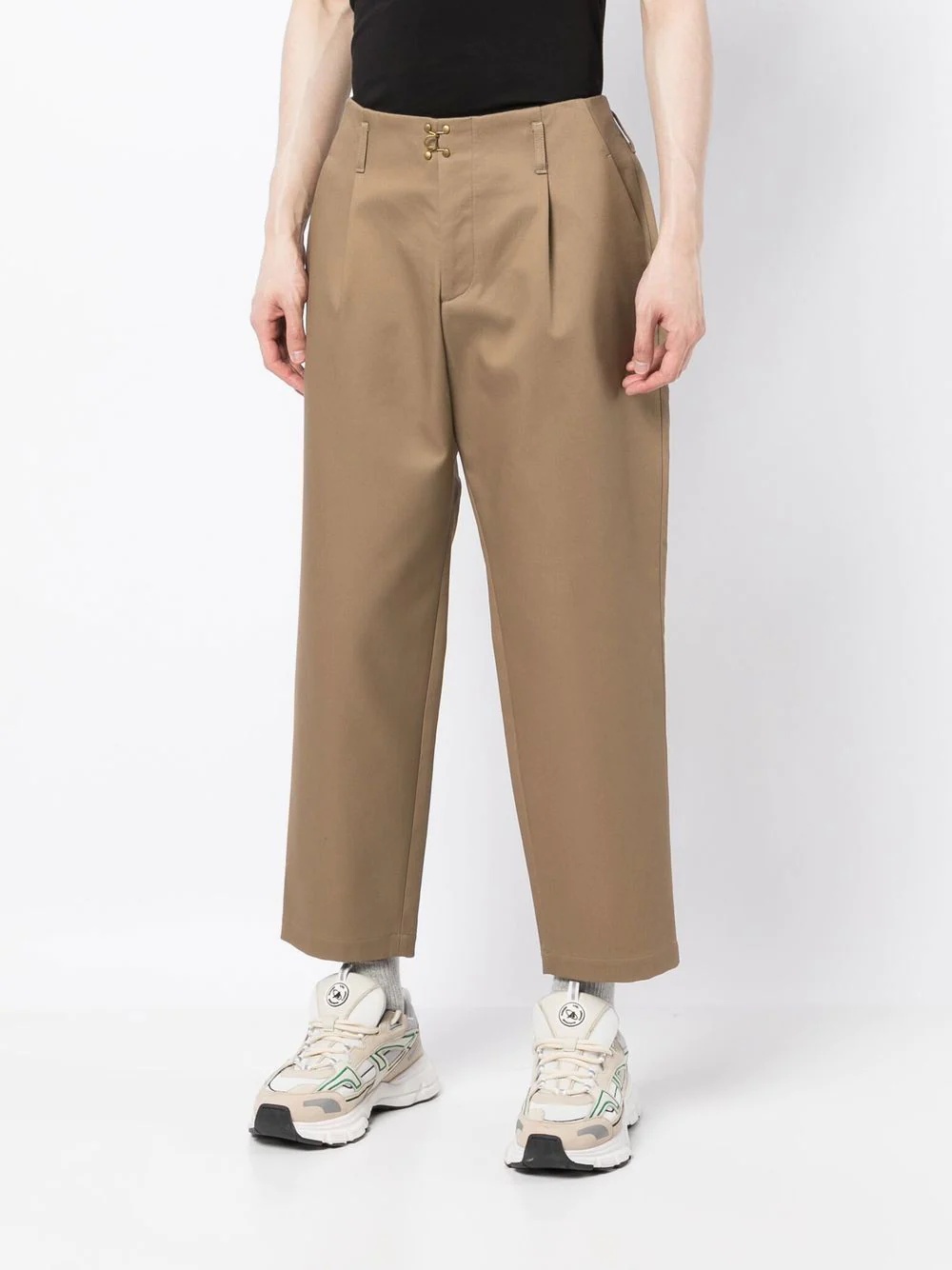 cropped straight-leg trousers - 3