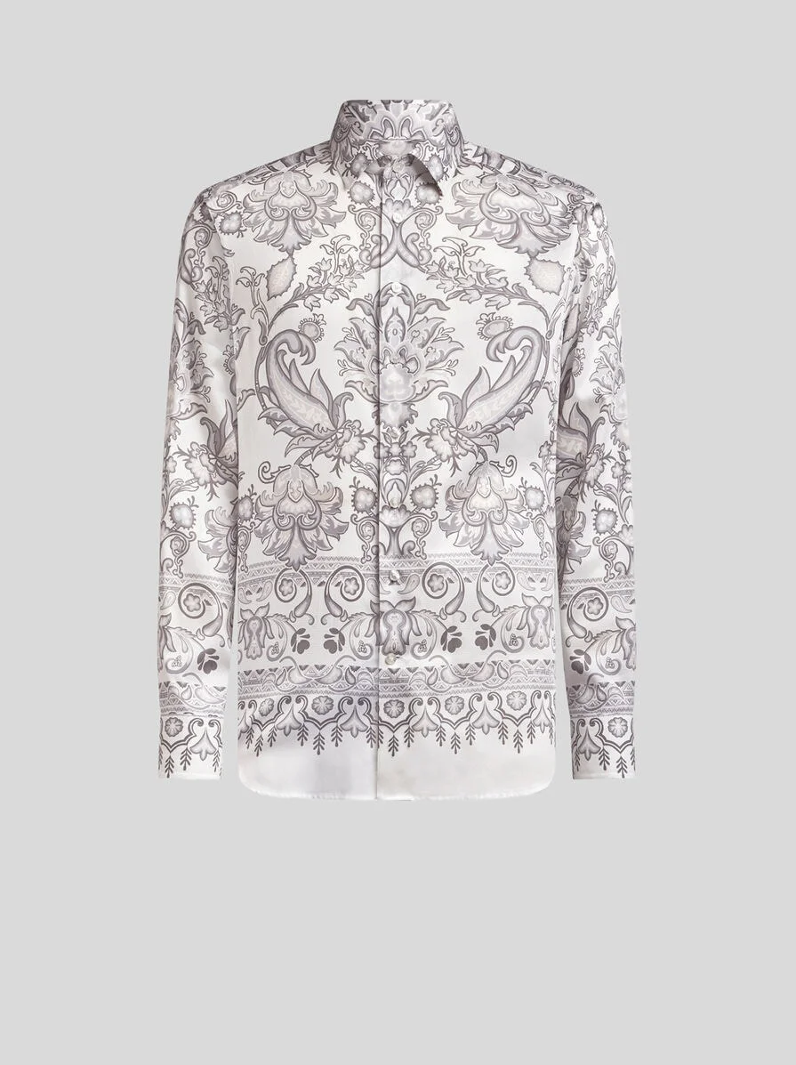 COTTON SHIRT WITH PLACED PRINT - 1