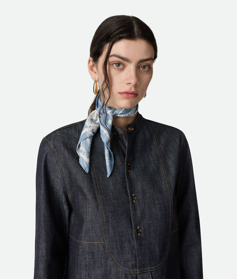 Bottega Veneta Italian Postcard Silk Foulard outlook
