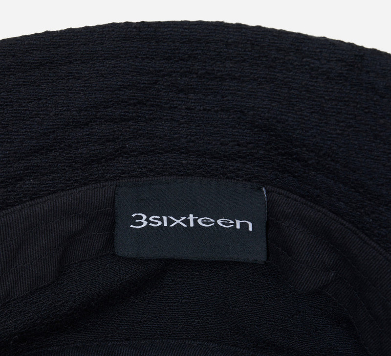 Bucket Hat - Black Zig-Zag Jacquard 3