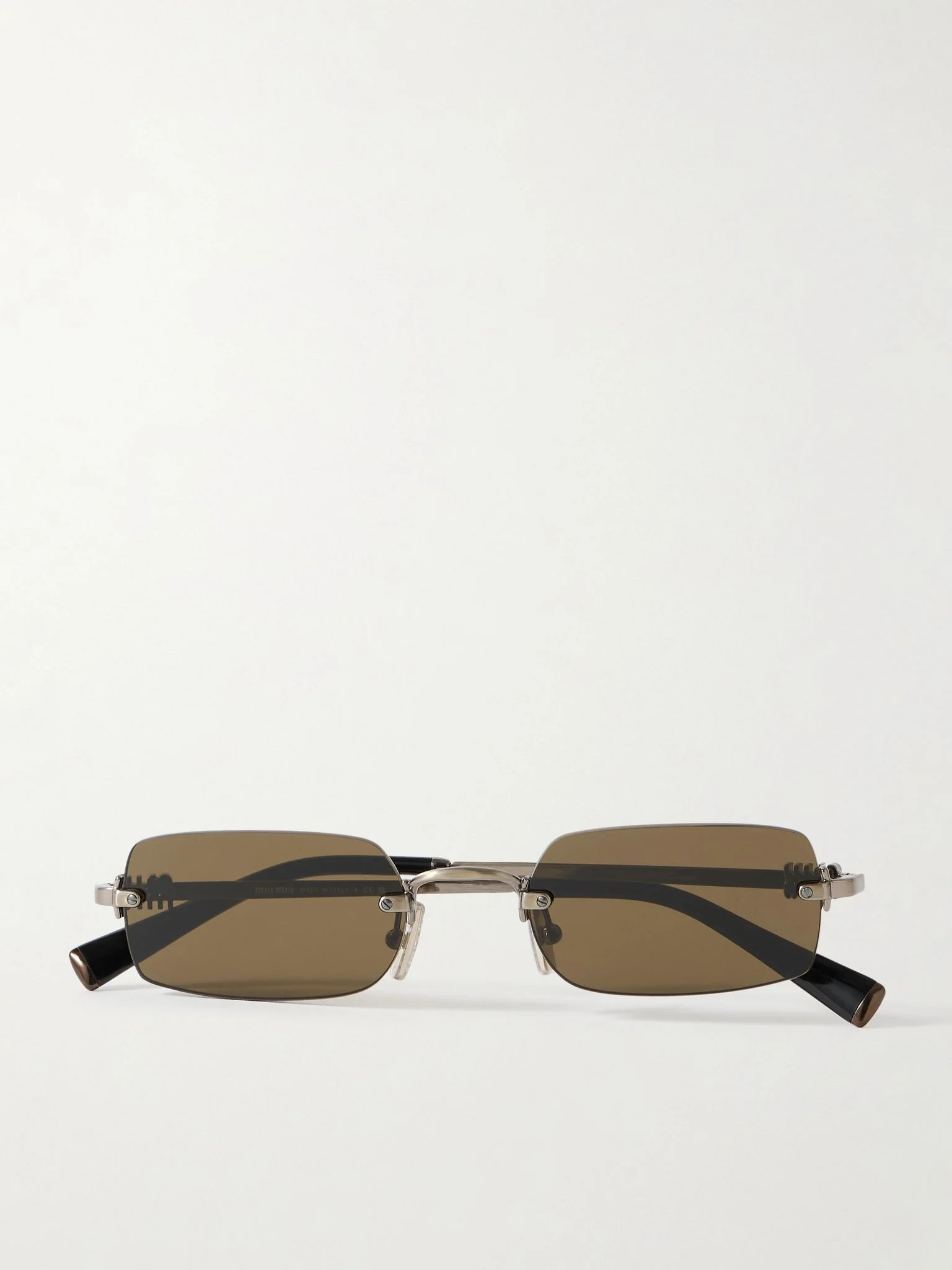 Square-frame silver-tone sunglasses Silver - 1