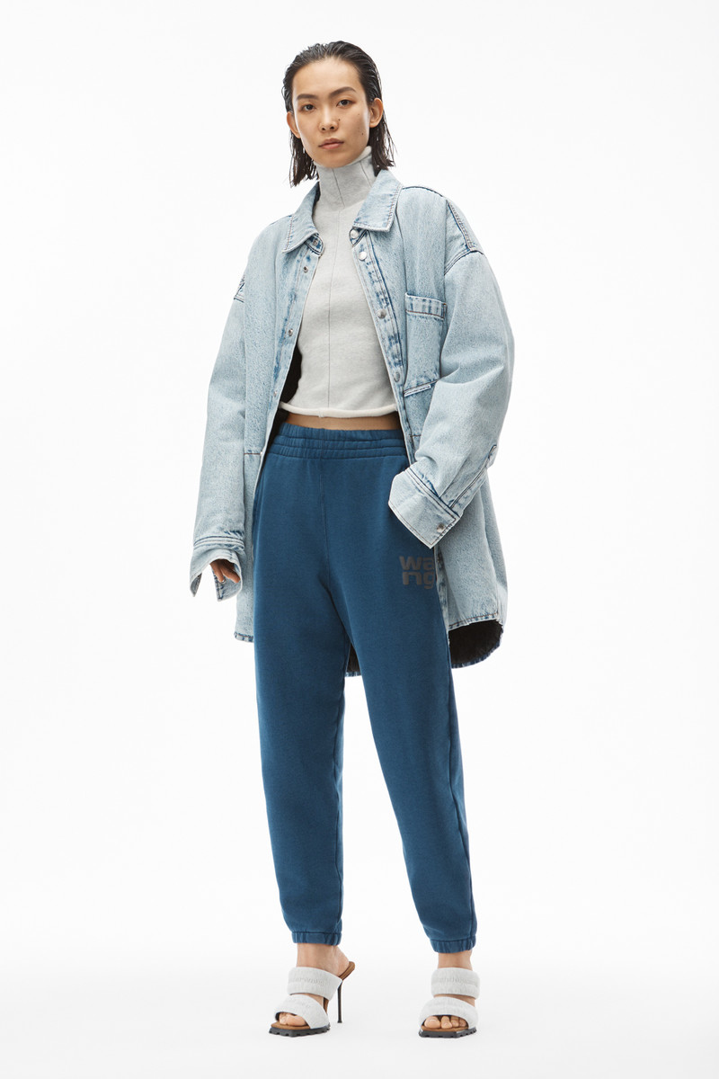 Alexander Wang PUFF LOGO SWEATPANT IN STRUCTURED TERRY outlook