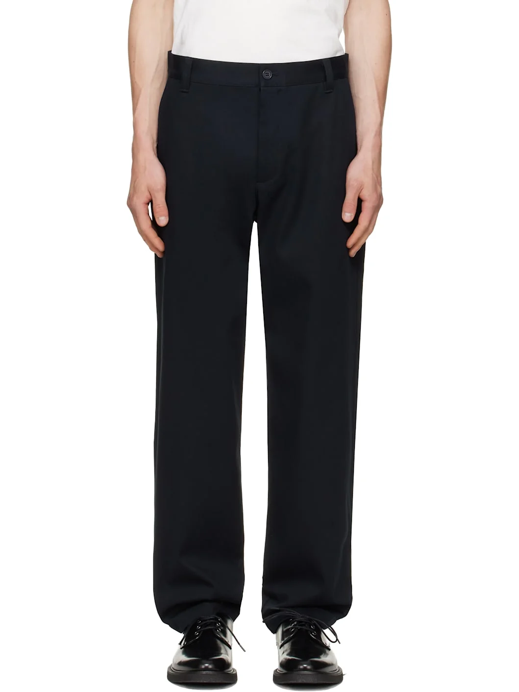 Navy Lawrence Chino Trousers - 1