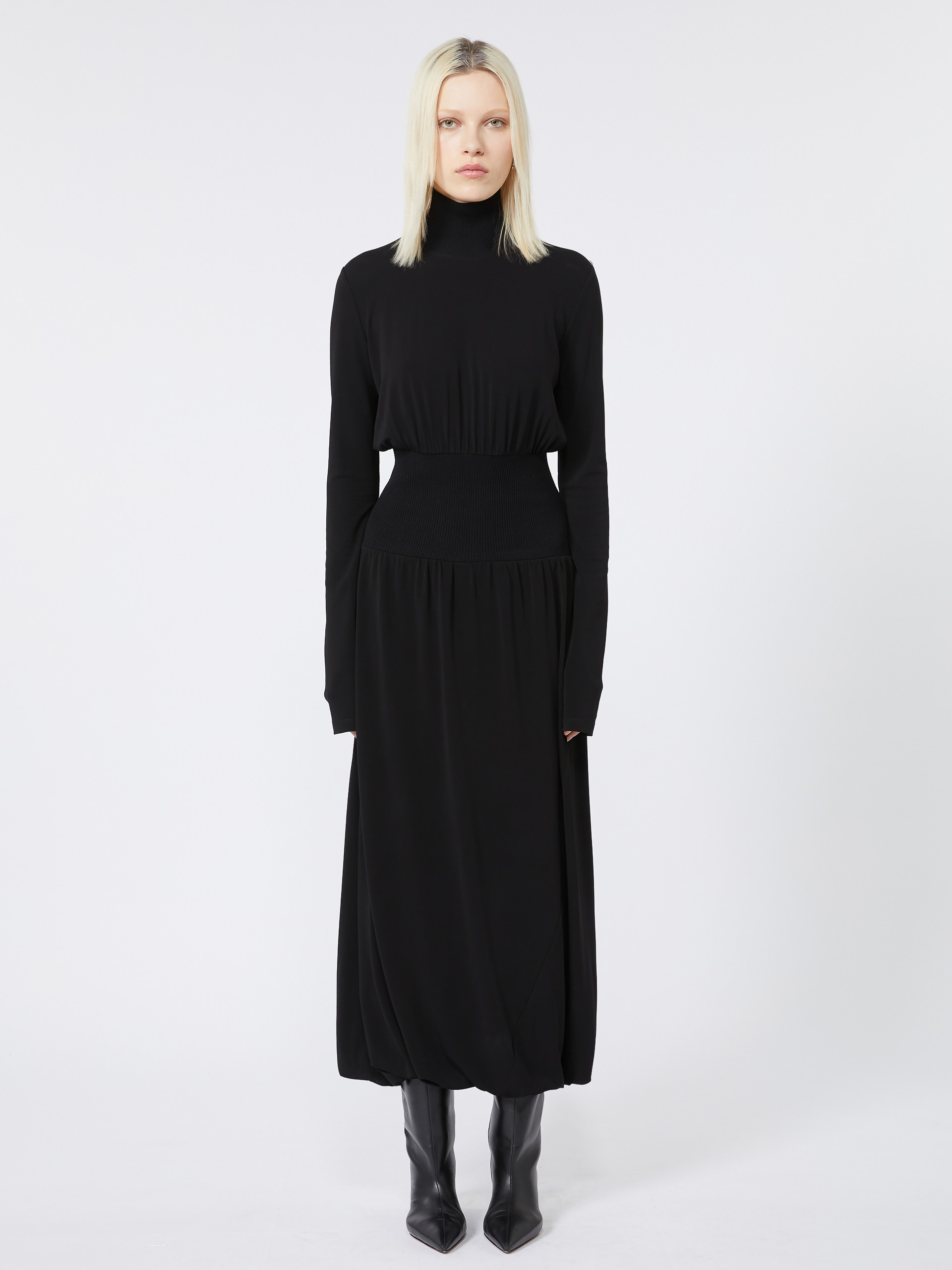 CINE Knitted-insert dress - 3
