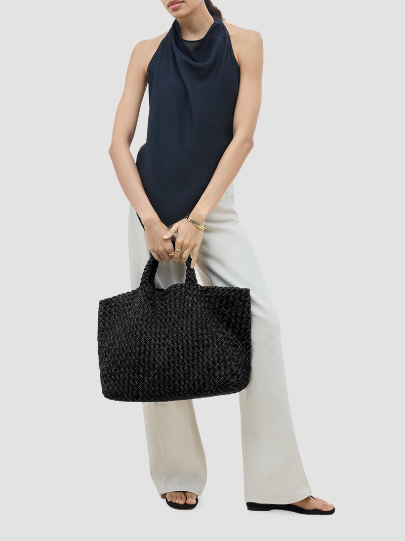 Women's St. Barths Large Double Weave Tote Bag - Jet 3