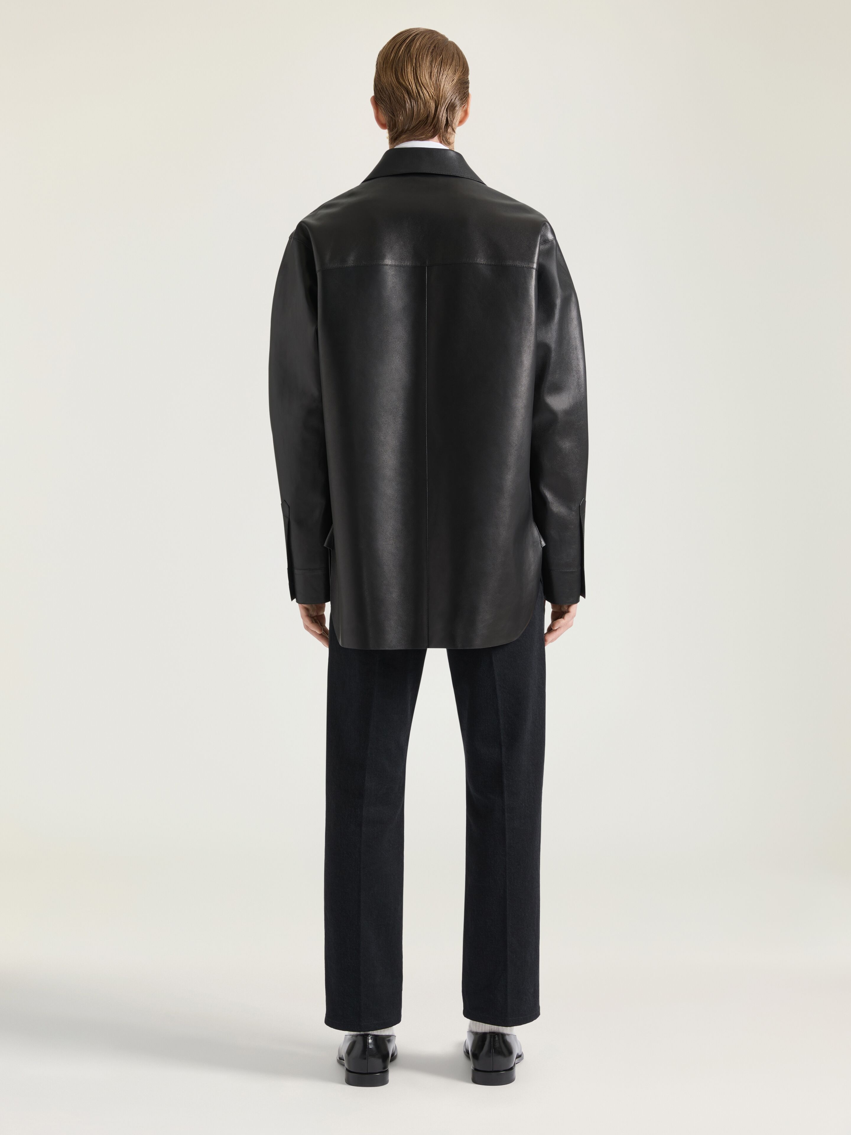 OVERSHIRT IN NAPPA LEATHER - 4