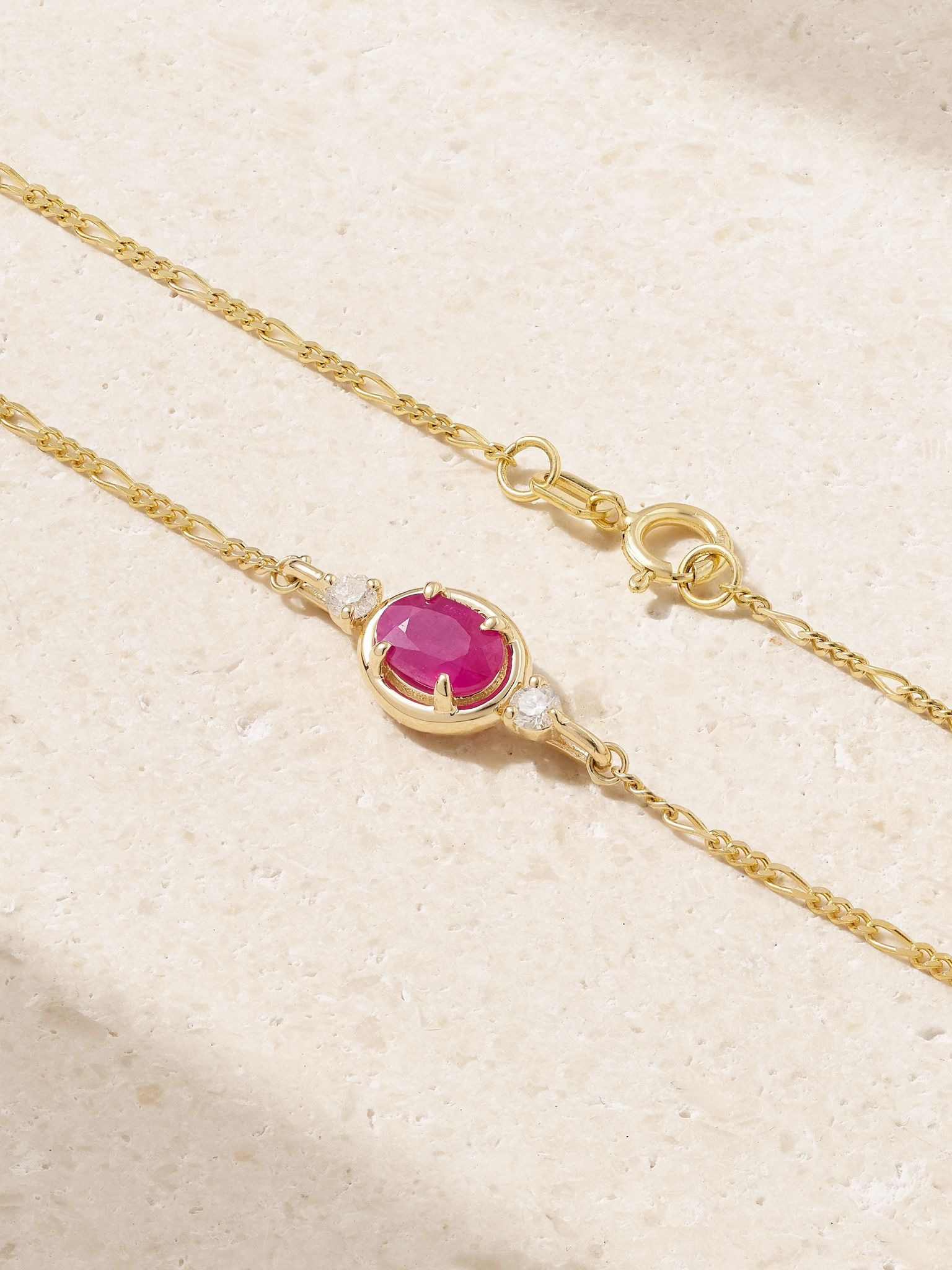 Bonbon 10-karat gold, ruby and diamond bracelet Gold - 3