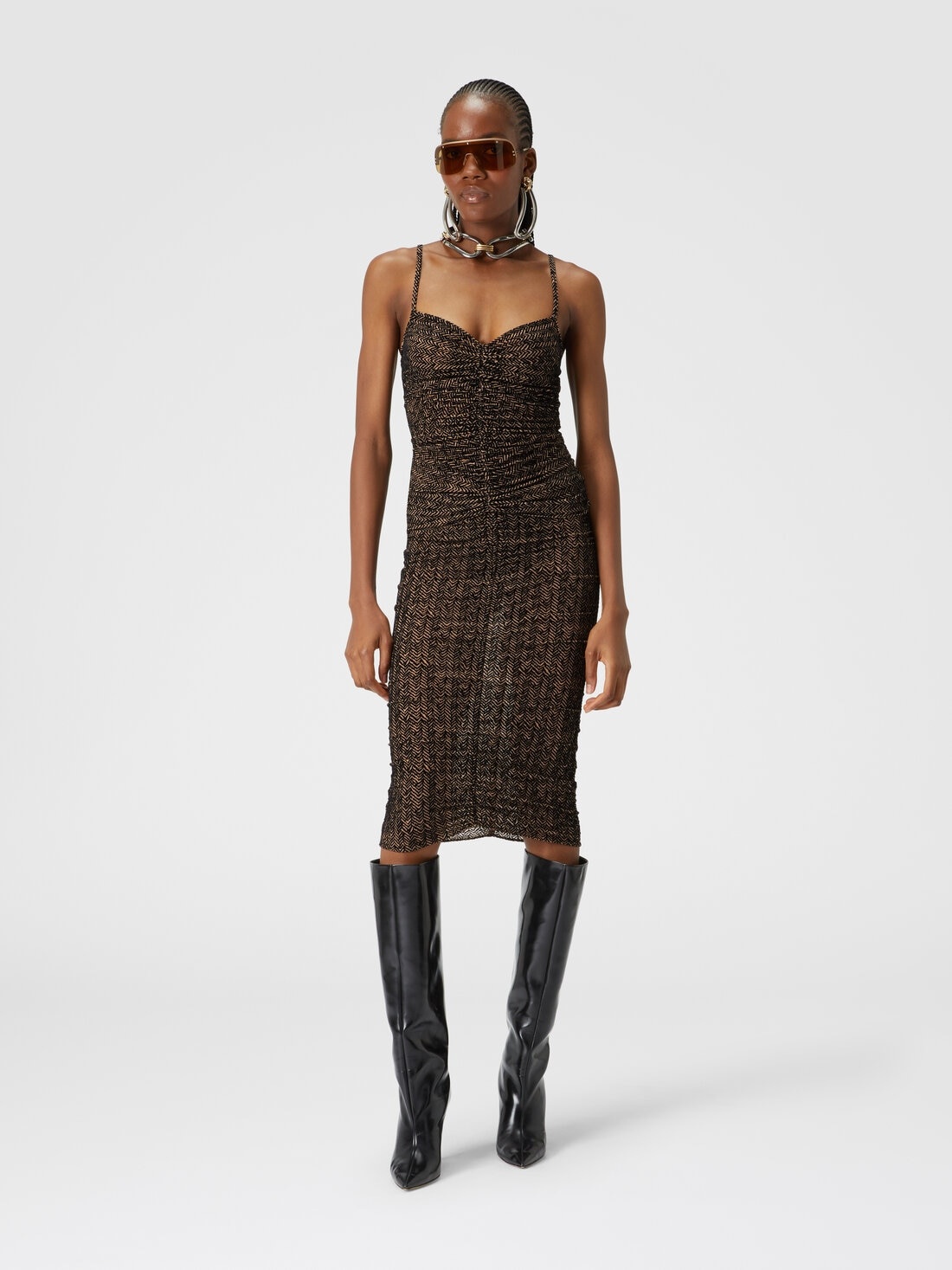 Zig zag tulle skirt with central gathering - 2