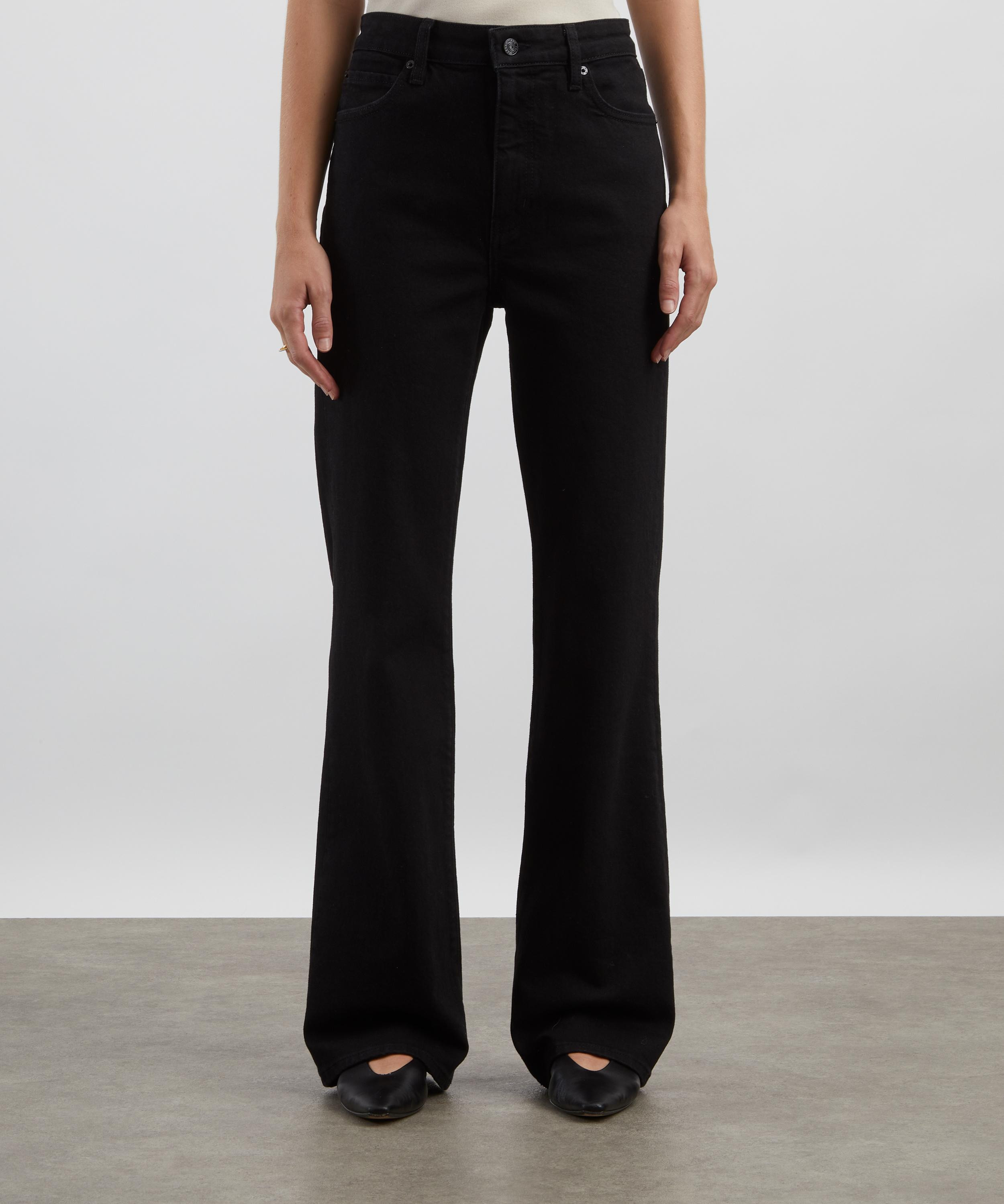 Arrow High-Rise Bootcut Jeans in Black - 3