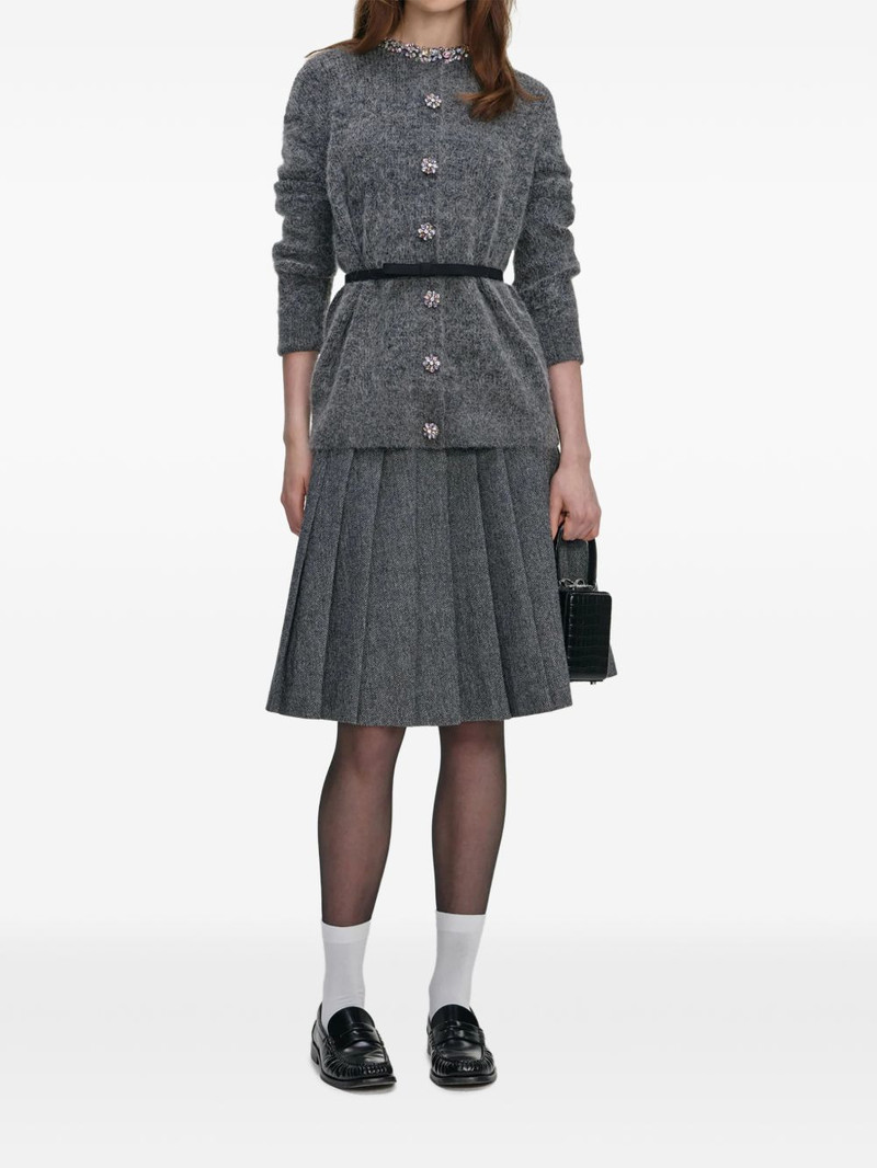 self-portrait crystal-embellishment cardigan outlook