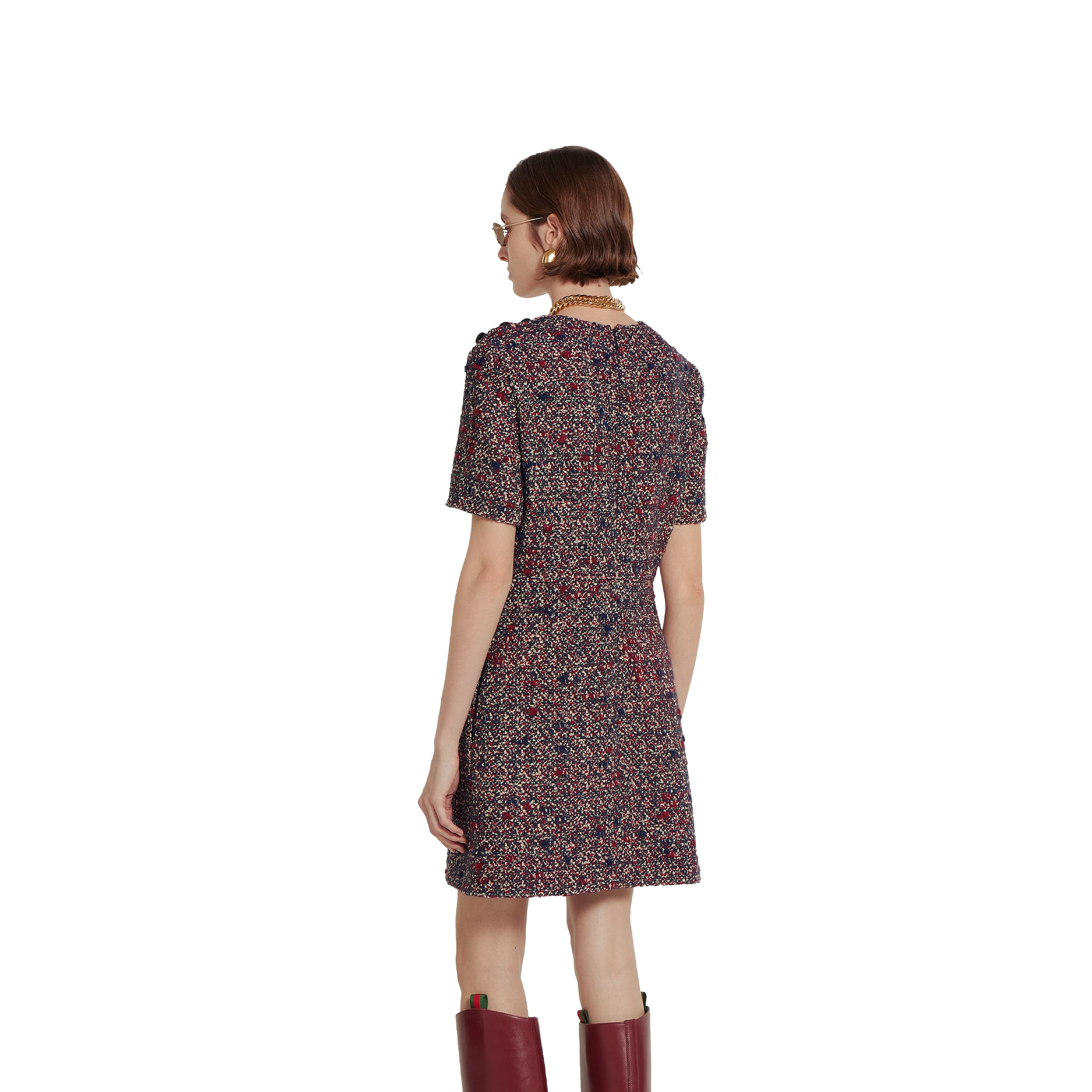 Wool bouclé dress - 4