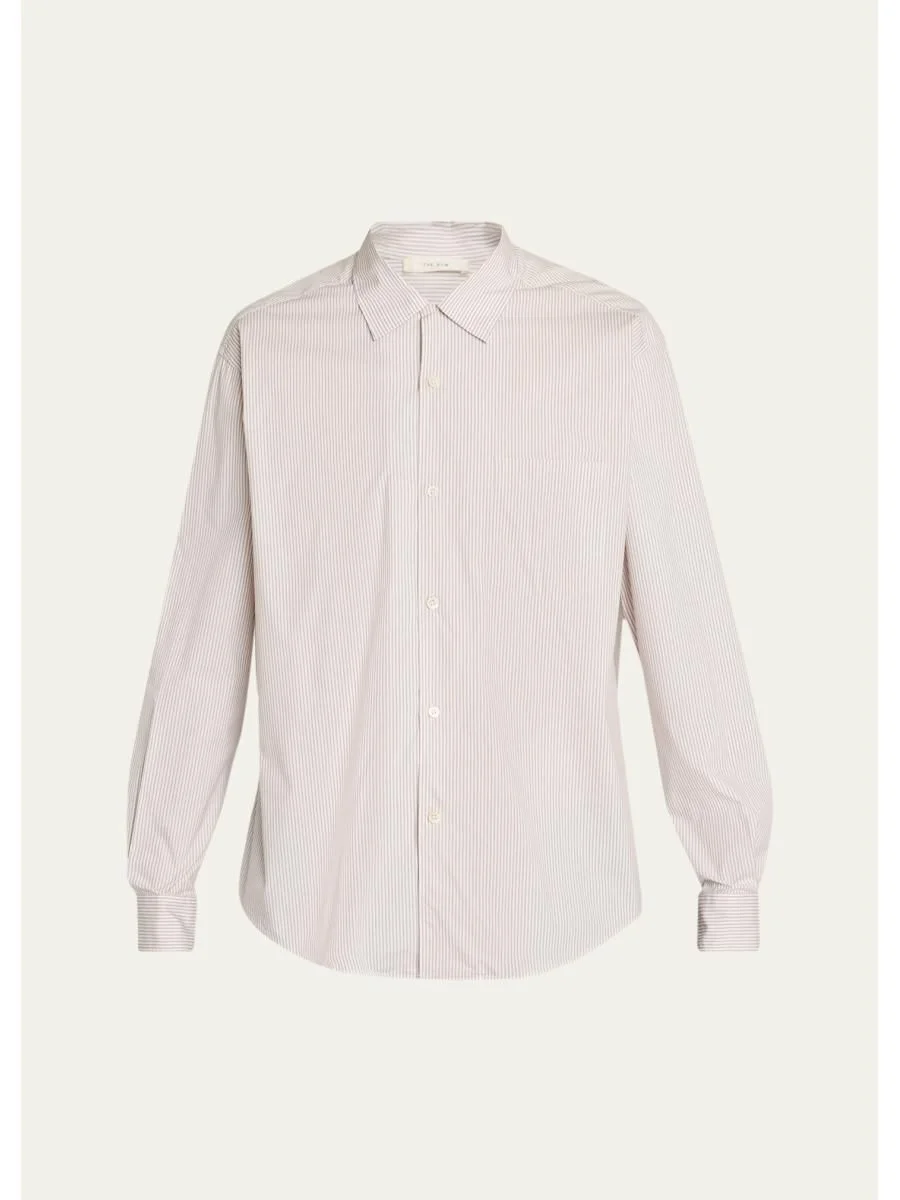 Men's Vanja Cotton Stripe Dress Shirt - 1