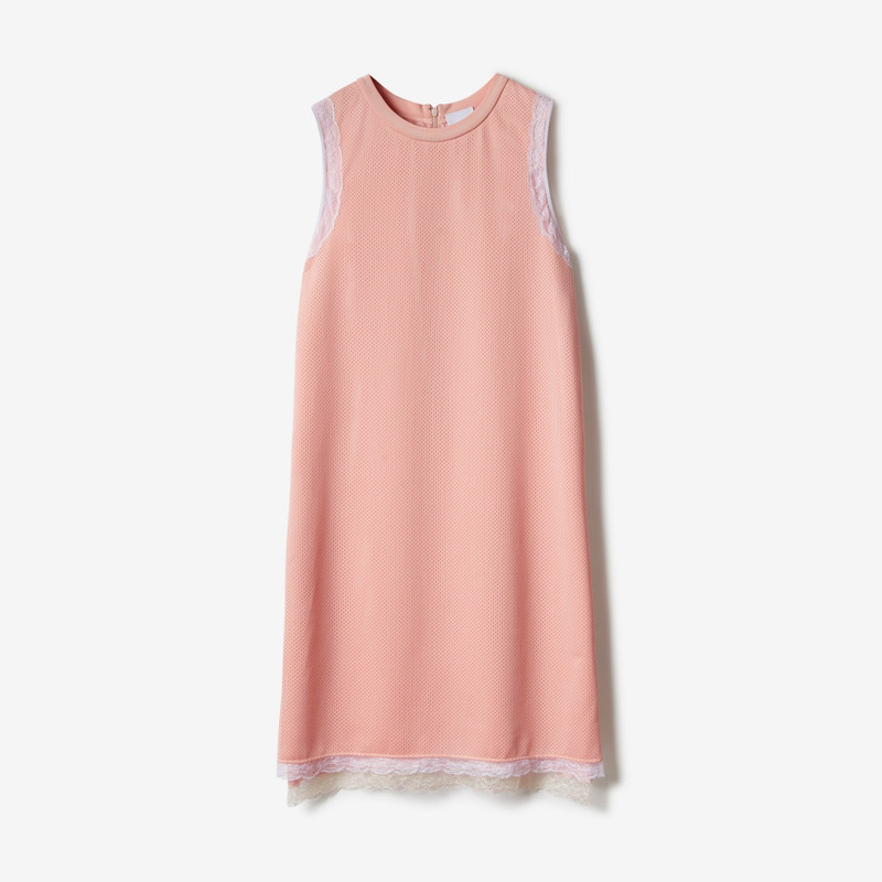 Sleeveless Lace Trim Mesh Dress 1