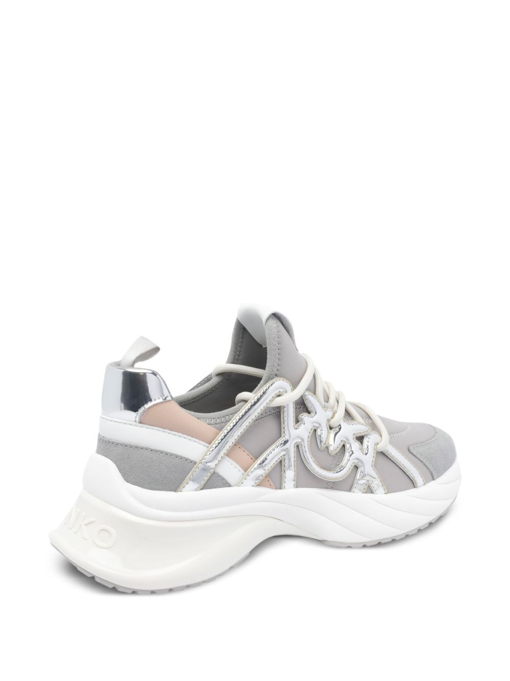 Ariel metallic-panel lace-up sneakers - 2