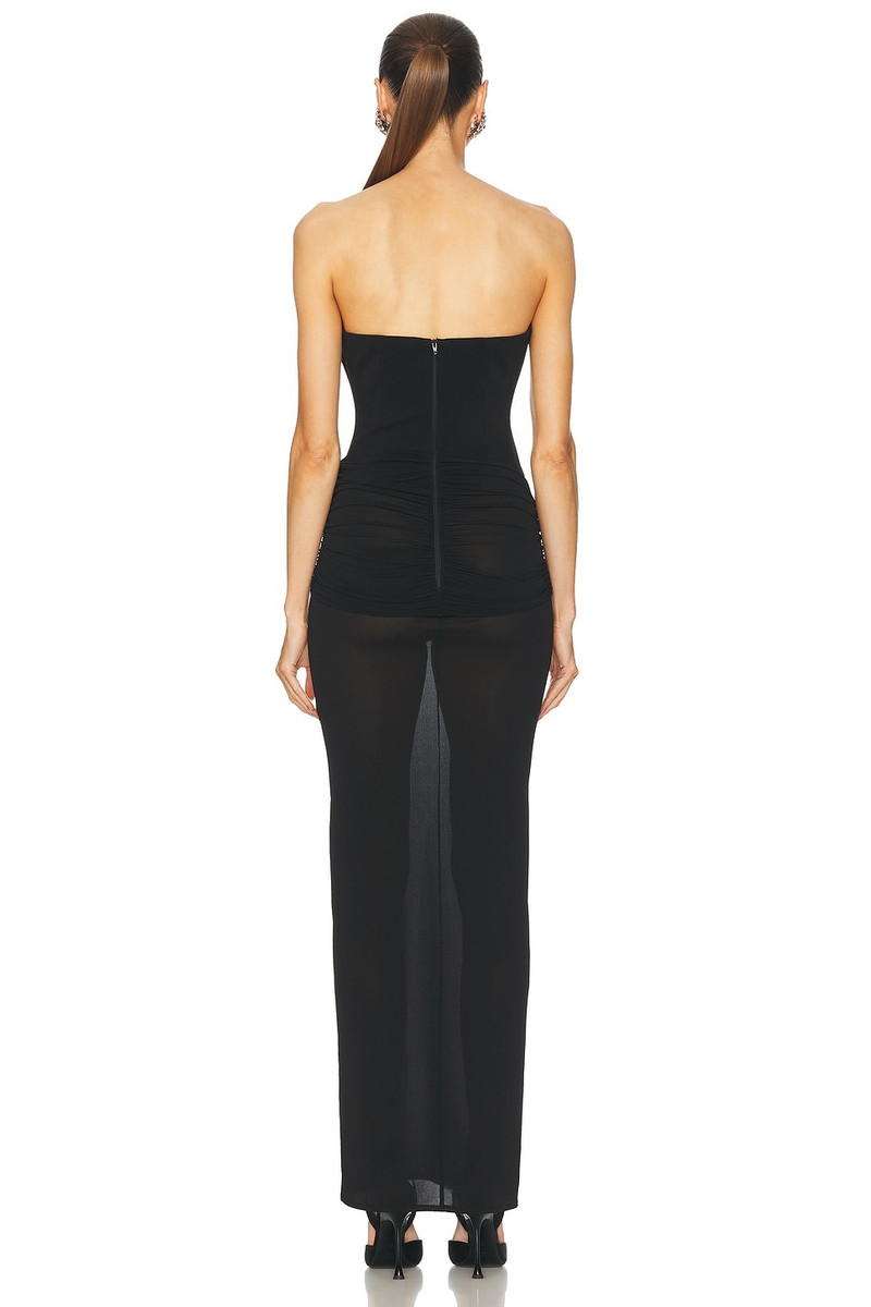 ALEX PERRY Ruched Jersey Corset Maxi Dress outlook