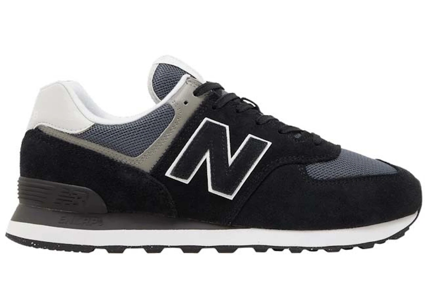 New Balance 574 Black White Dark Grey - 1