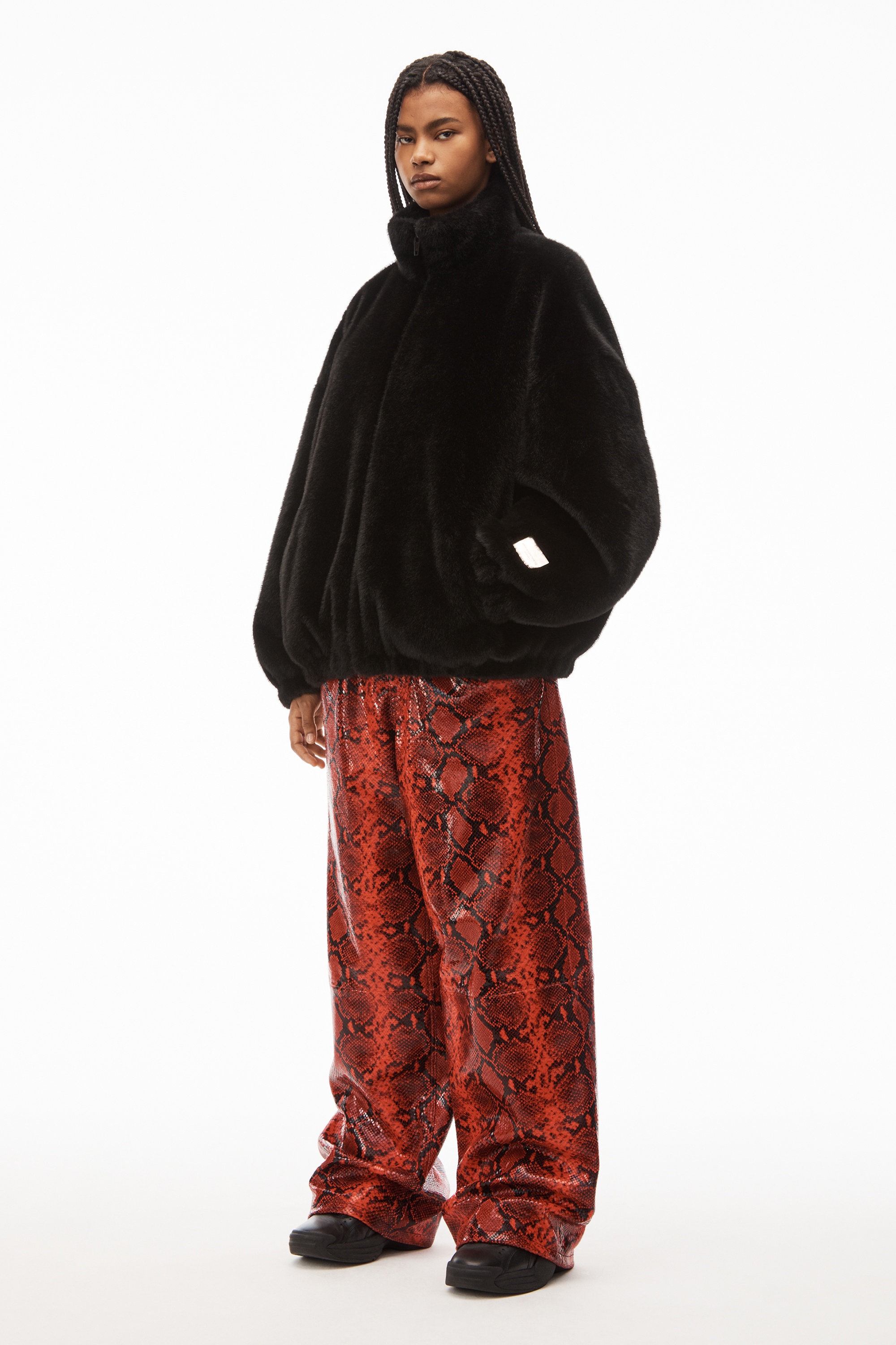 faux fur track jacket - 2