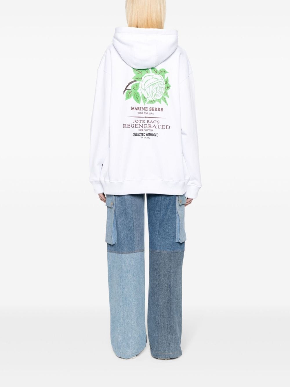 Regenerated Tote Bag cotton hoodie - 3