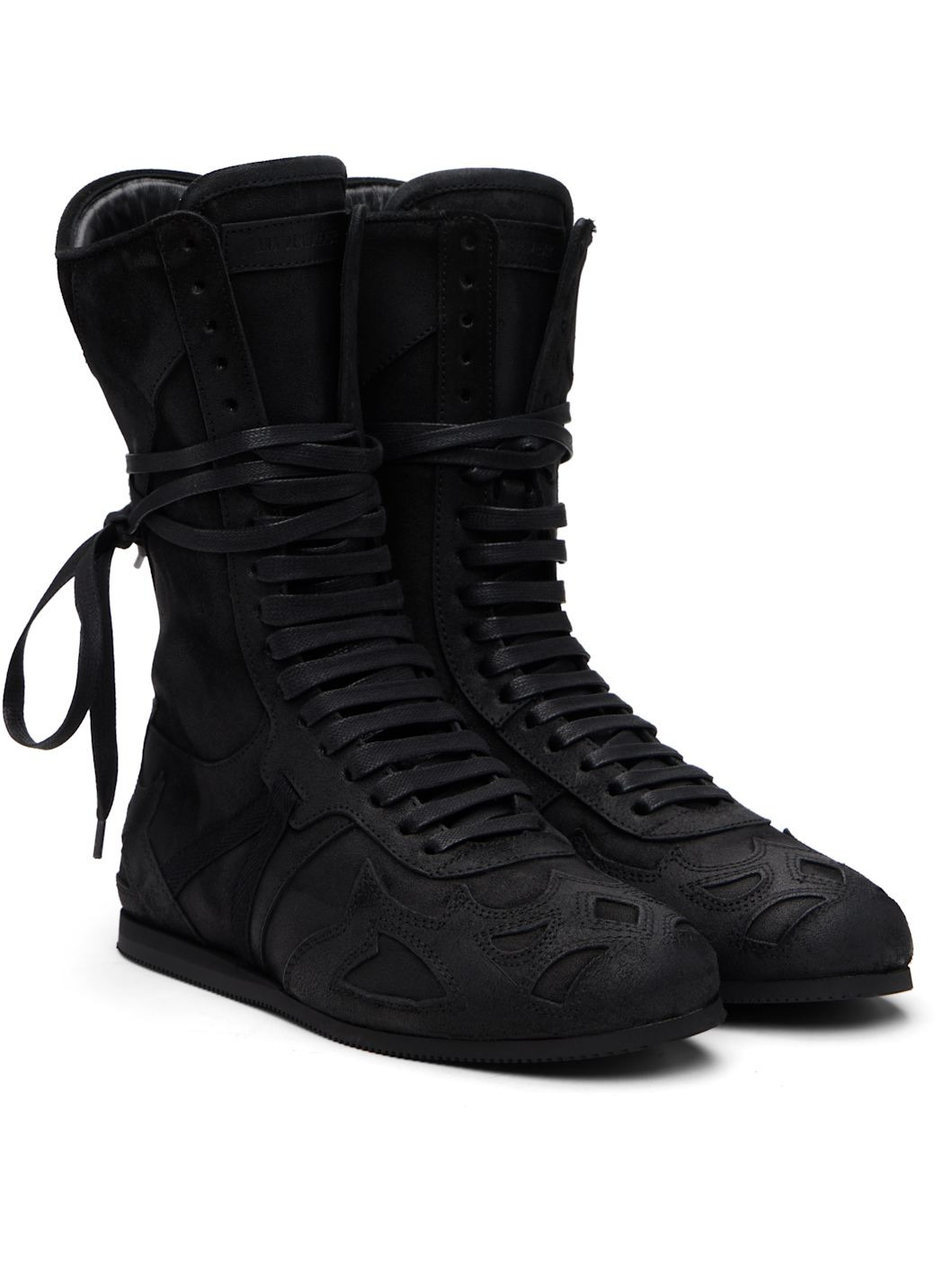 Black Palne High-Top Boxing Sneakers - 4
