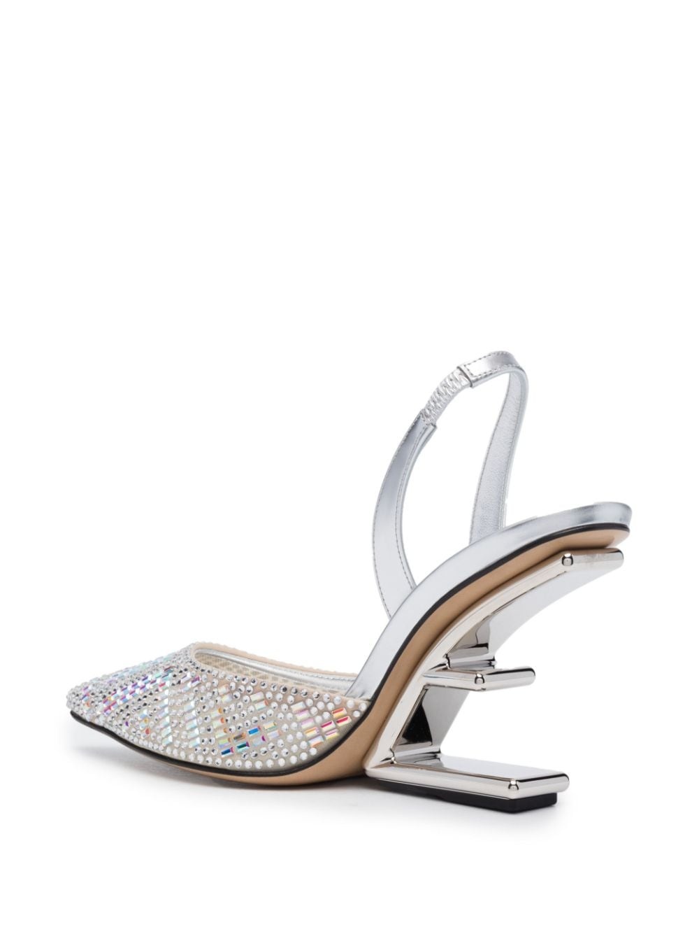 crystal-embellished 100mm leather pumps - 3