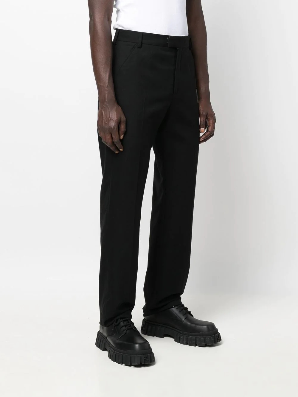 straight-leg cut trousers - 3