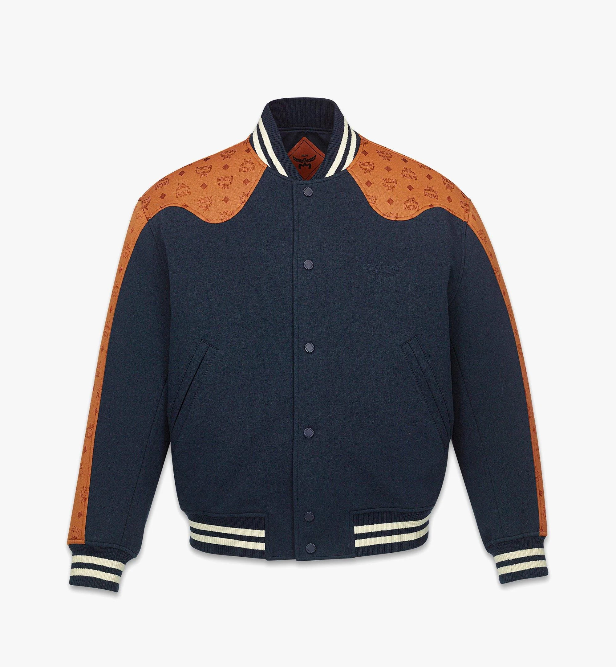 Ponte Varsity Jacket in Monogram Neoprene Jacquard - 1