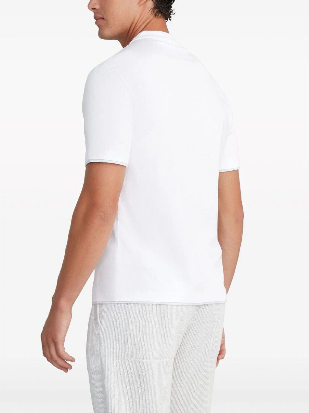 Brunello Cucinelli Men Crew Neck T-Shirt With Faux-Layering - 2