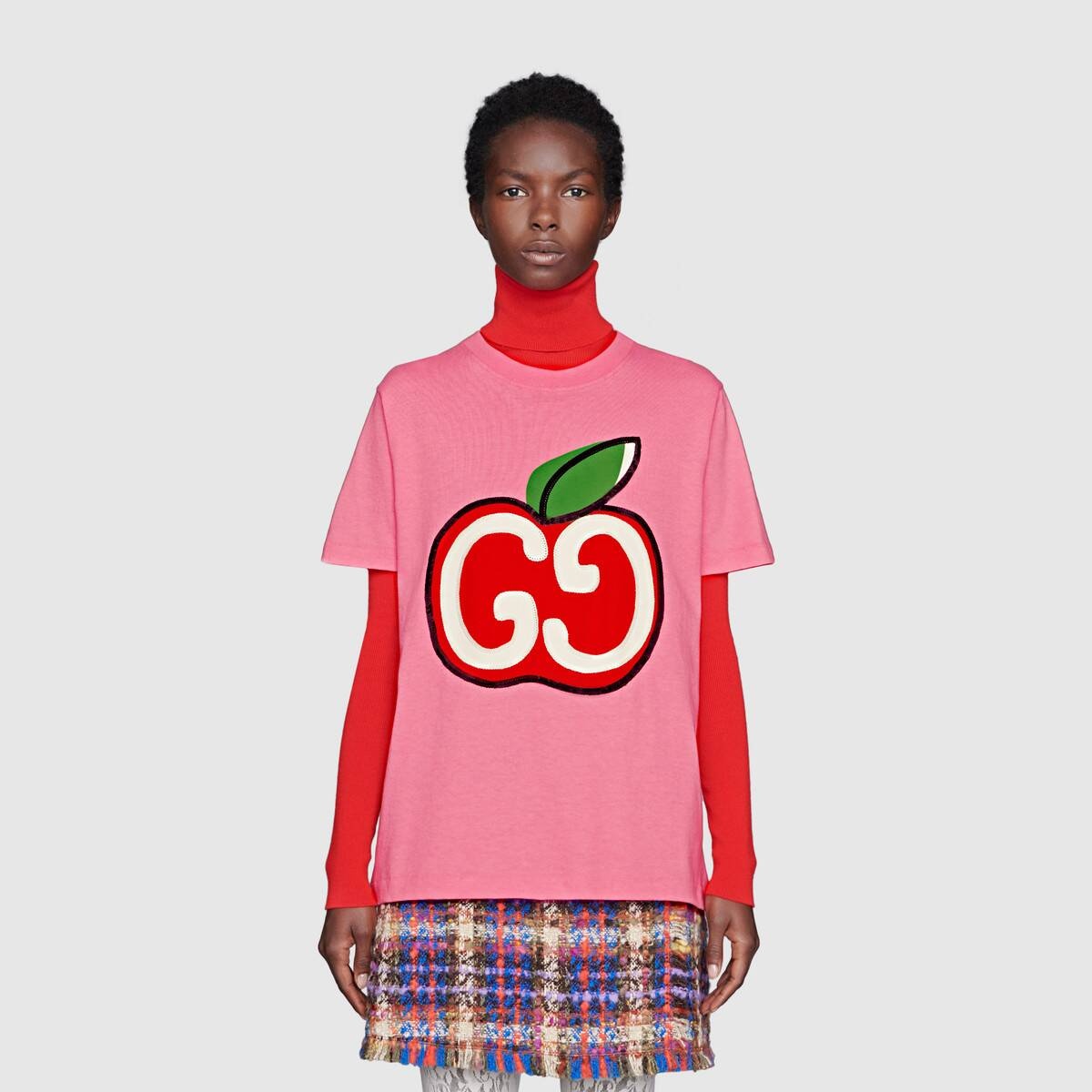 T-shirt with GG apple print - 3