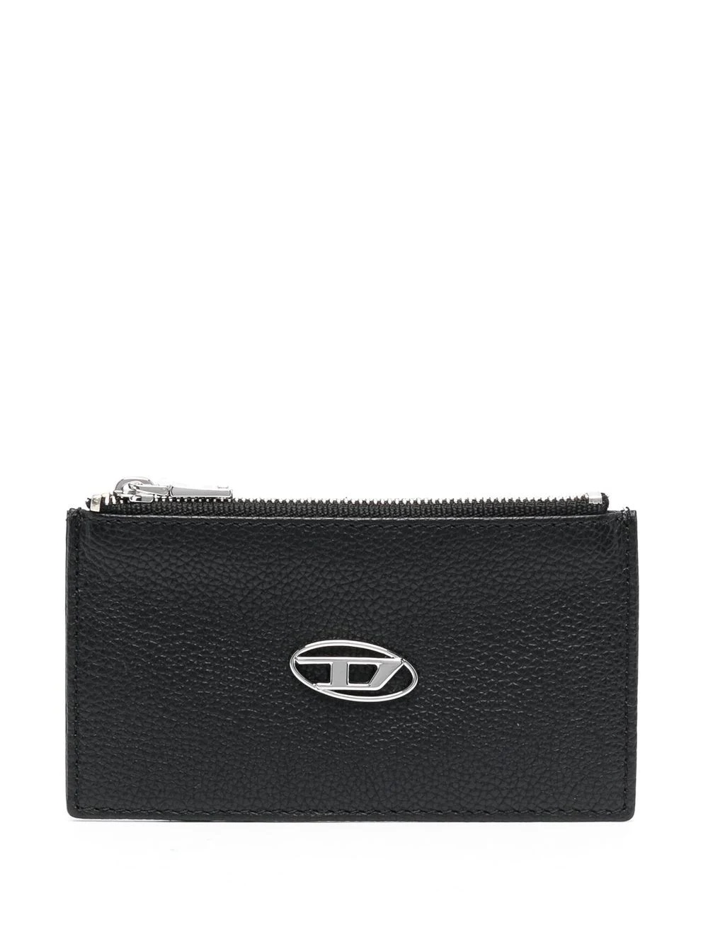 logo-plaque leather purse - 1