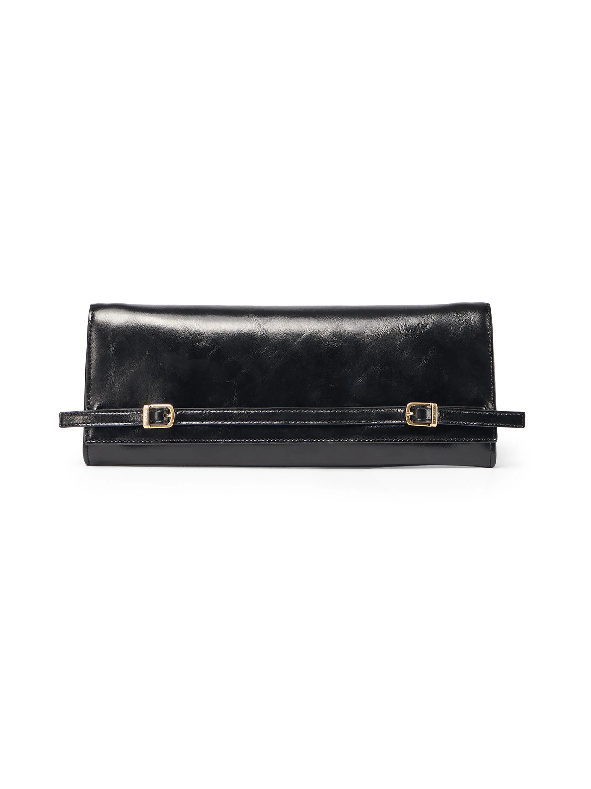 Women's River East West Moto Leather Clutch - Black - 1