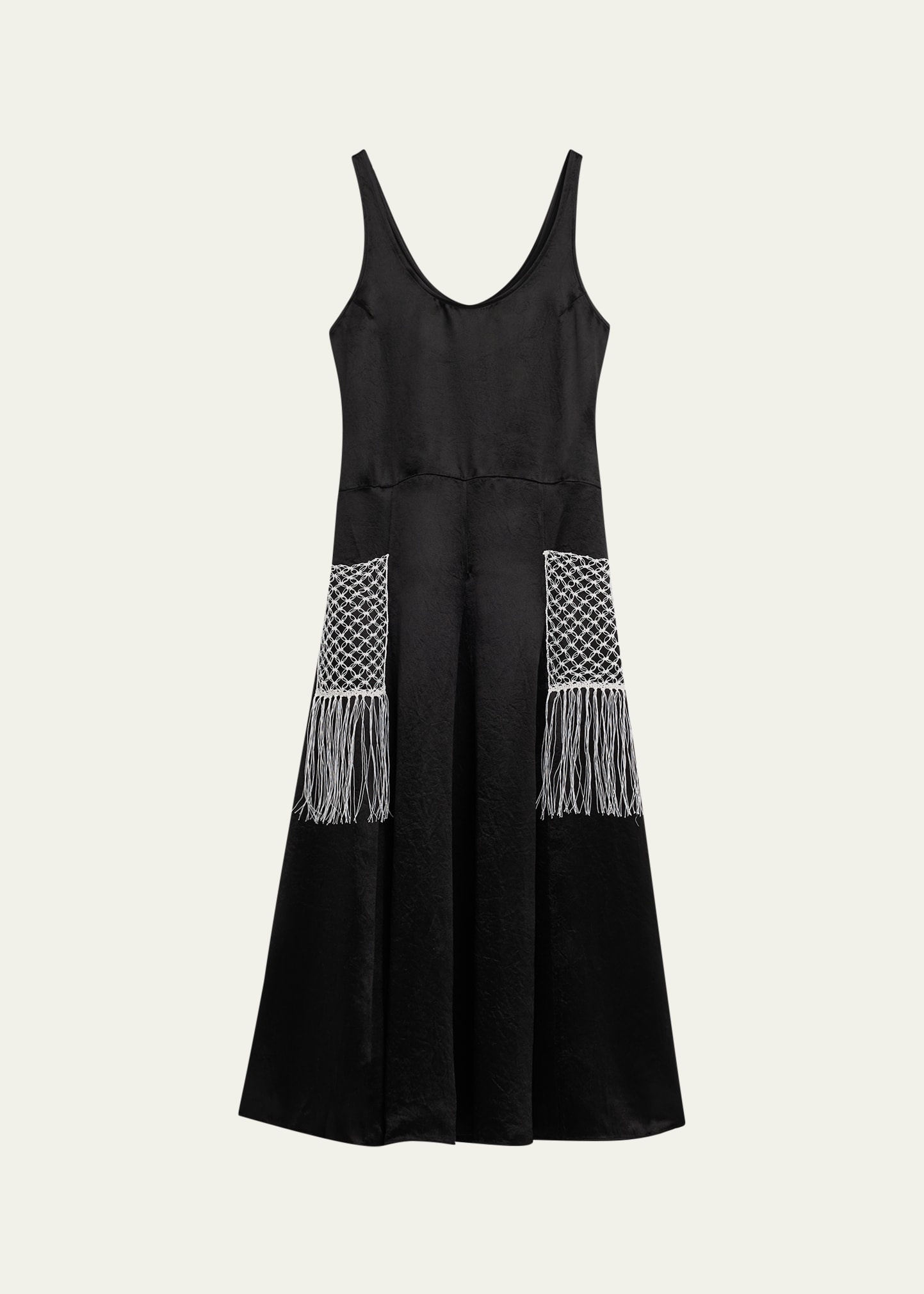 Sleeveless Godet Long Dress - 1
