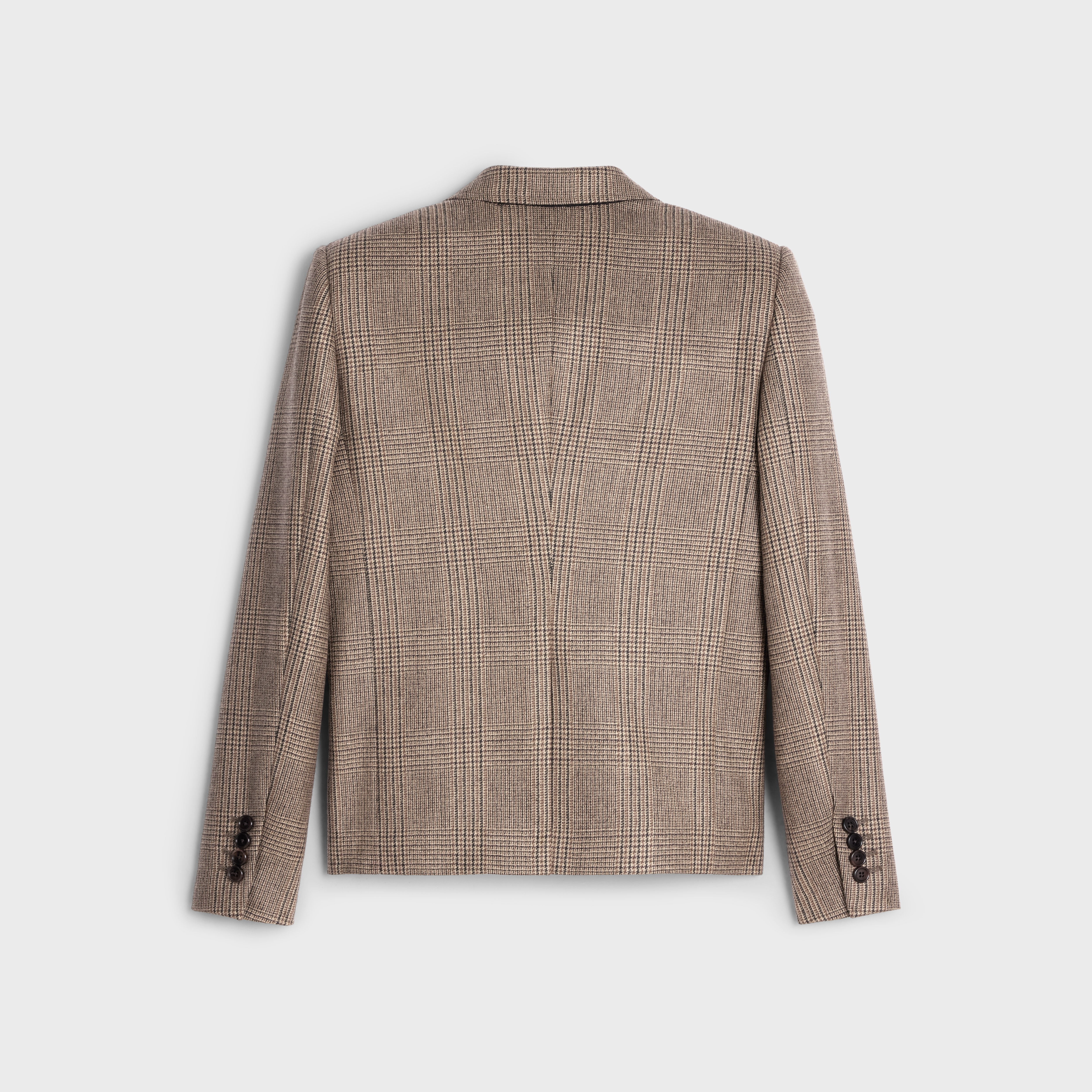 short jacket in prince of wales check wool - 2