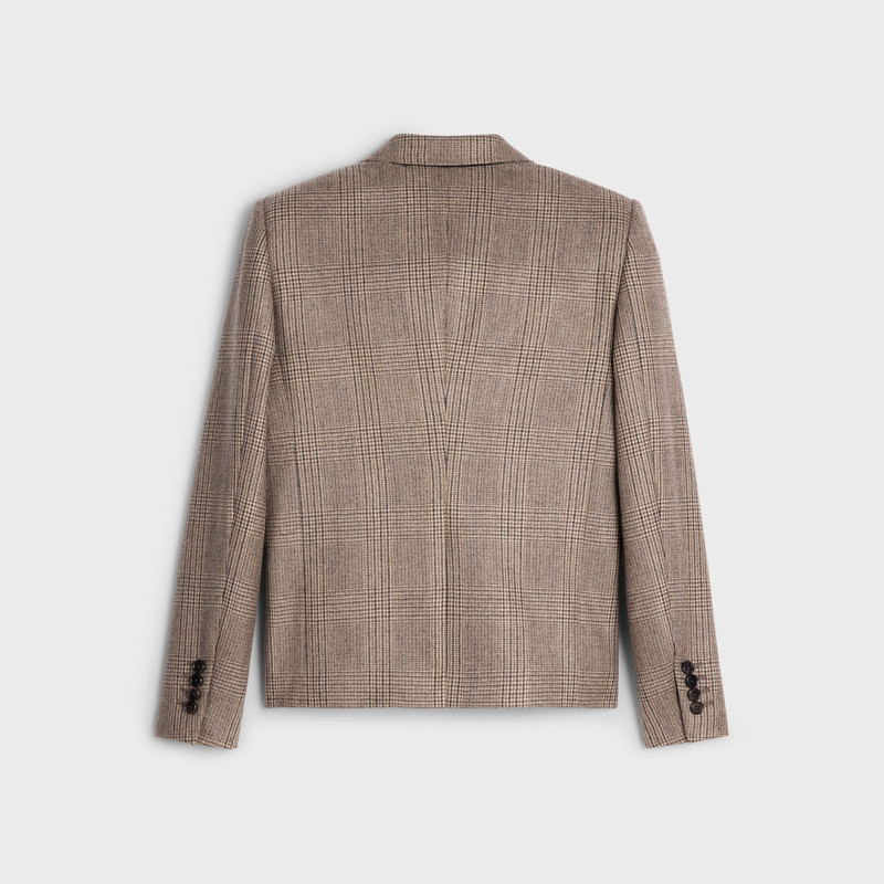 CELINE short jacket in prince of wales check wool outlook