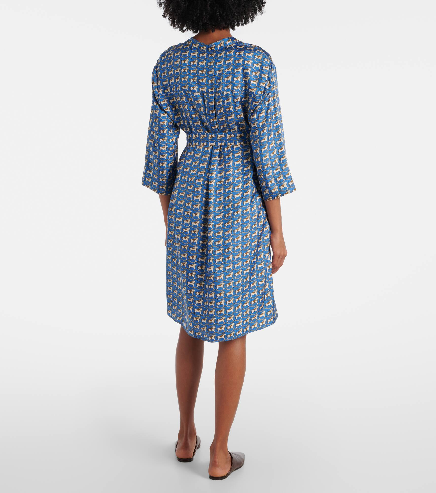 Printed silk twill tunic - 3