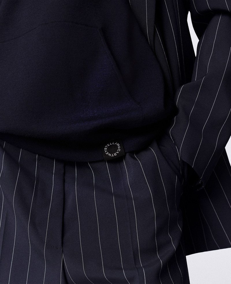 Tailored Pinstripe Wool Shorts 3