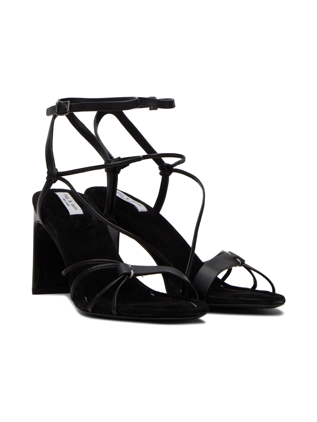Black Vossen Heeled Sandals - 4