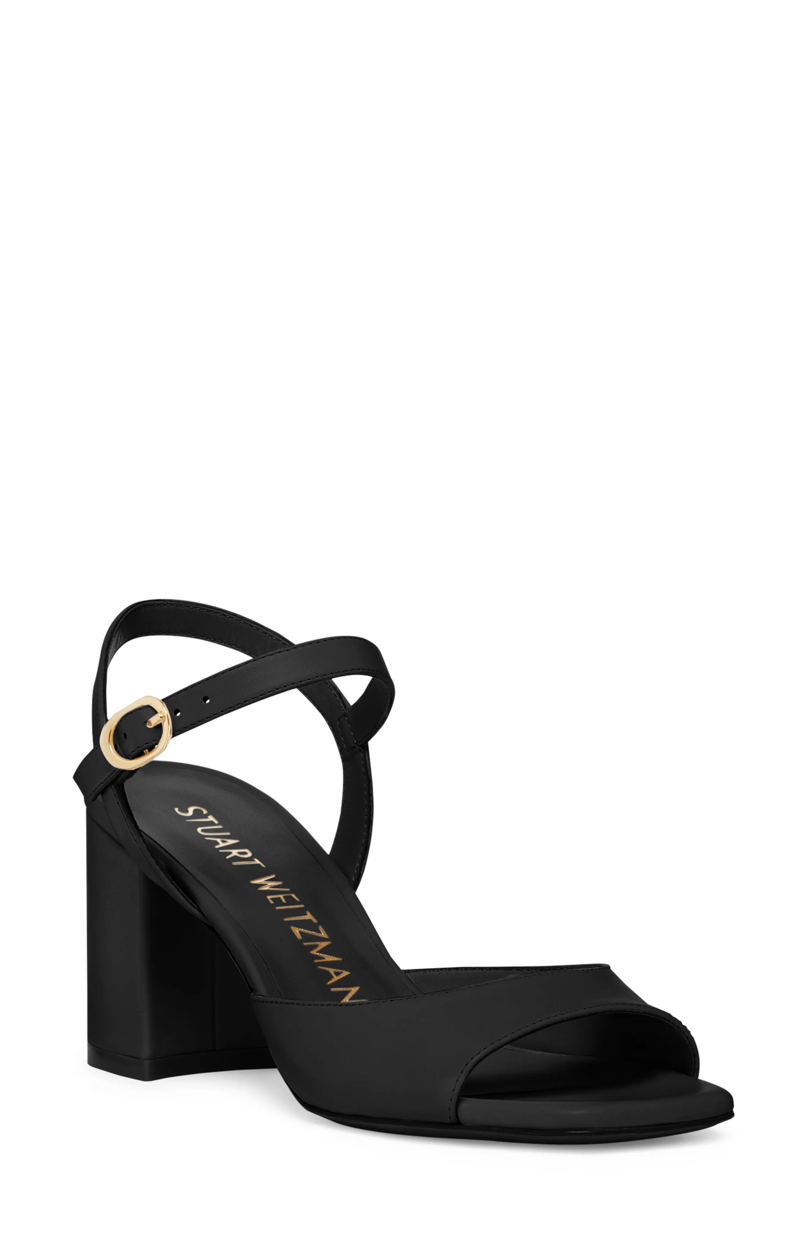 Tia 75 Block Sandal in Black /Black - 1