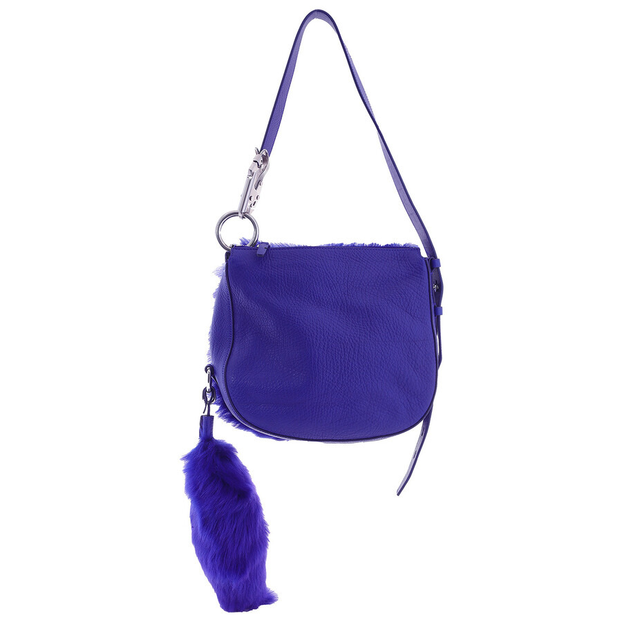 Burberry Small Knight Faux-Fur Shoulder Bag - 5