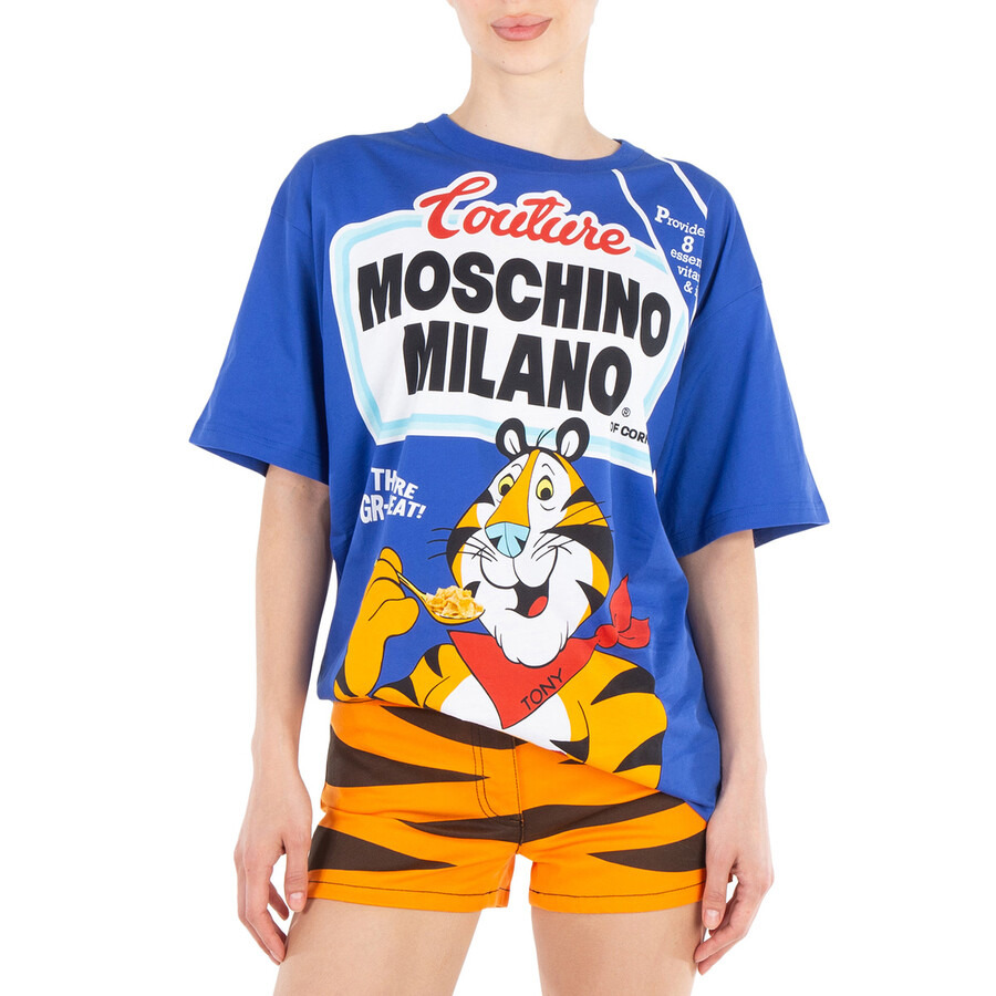 Moschino Tony The Tiger Oversized T-Shirt In Blue - 3