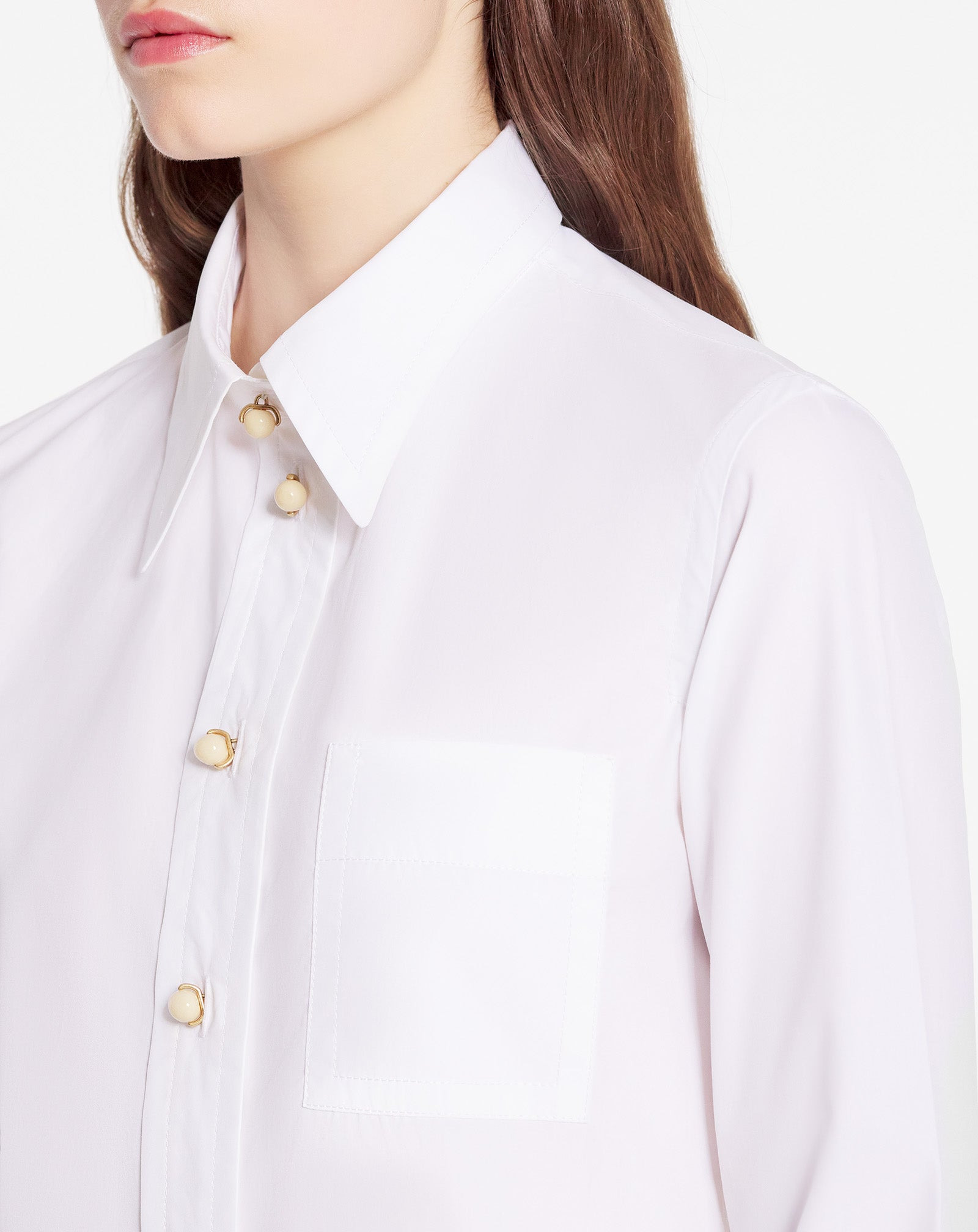 LONG SLEEVE SHIRT IN POPLIN - 3