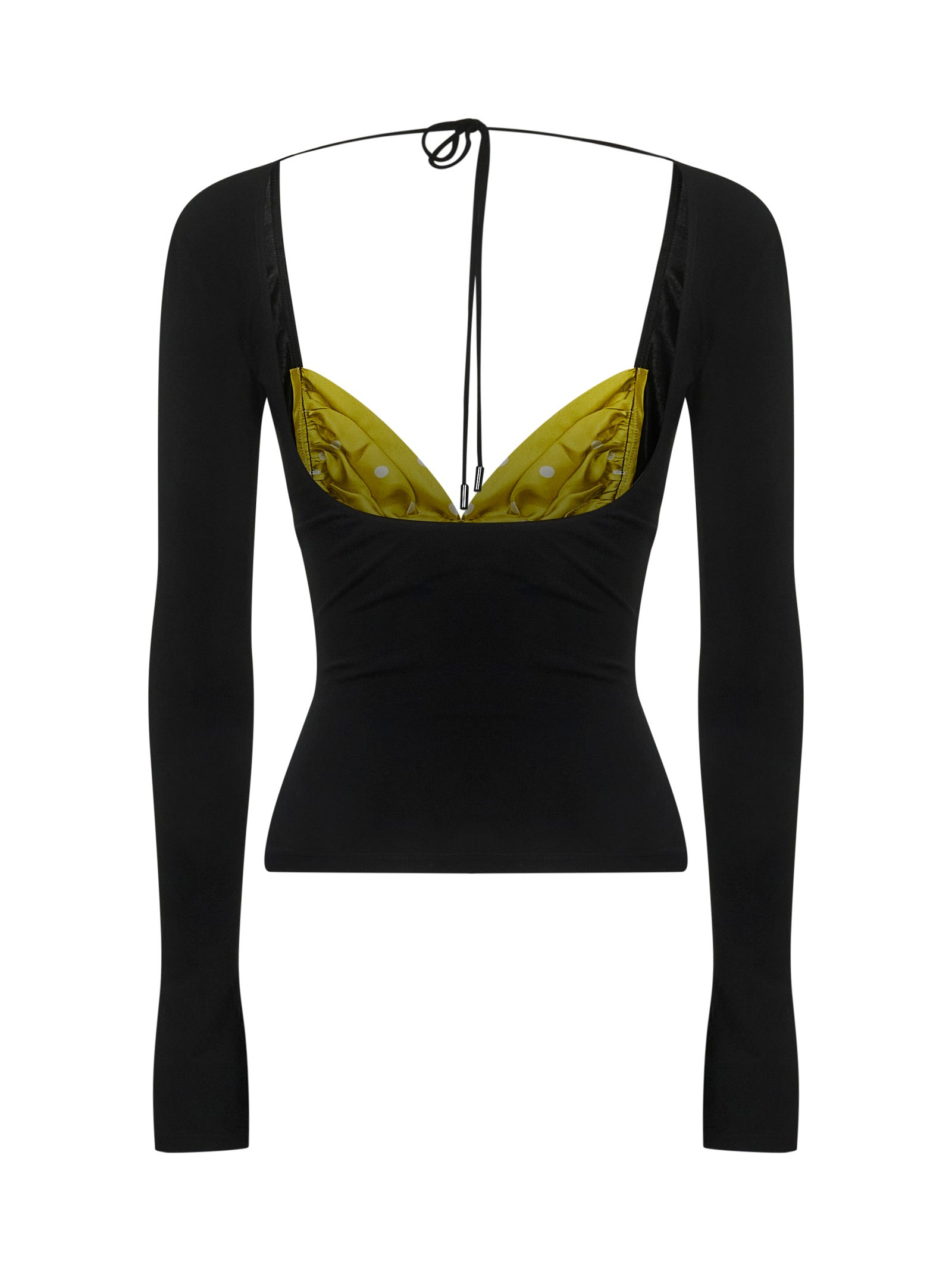 Marine Serre Women Black Draped Top With Silk Insert - 2