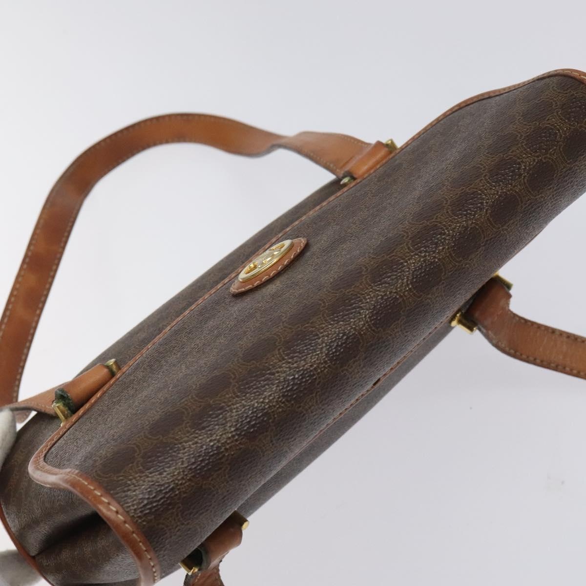 CELINE Macadam Canvas Hand Bag Pvc Leather Brown - 6