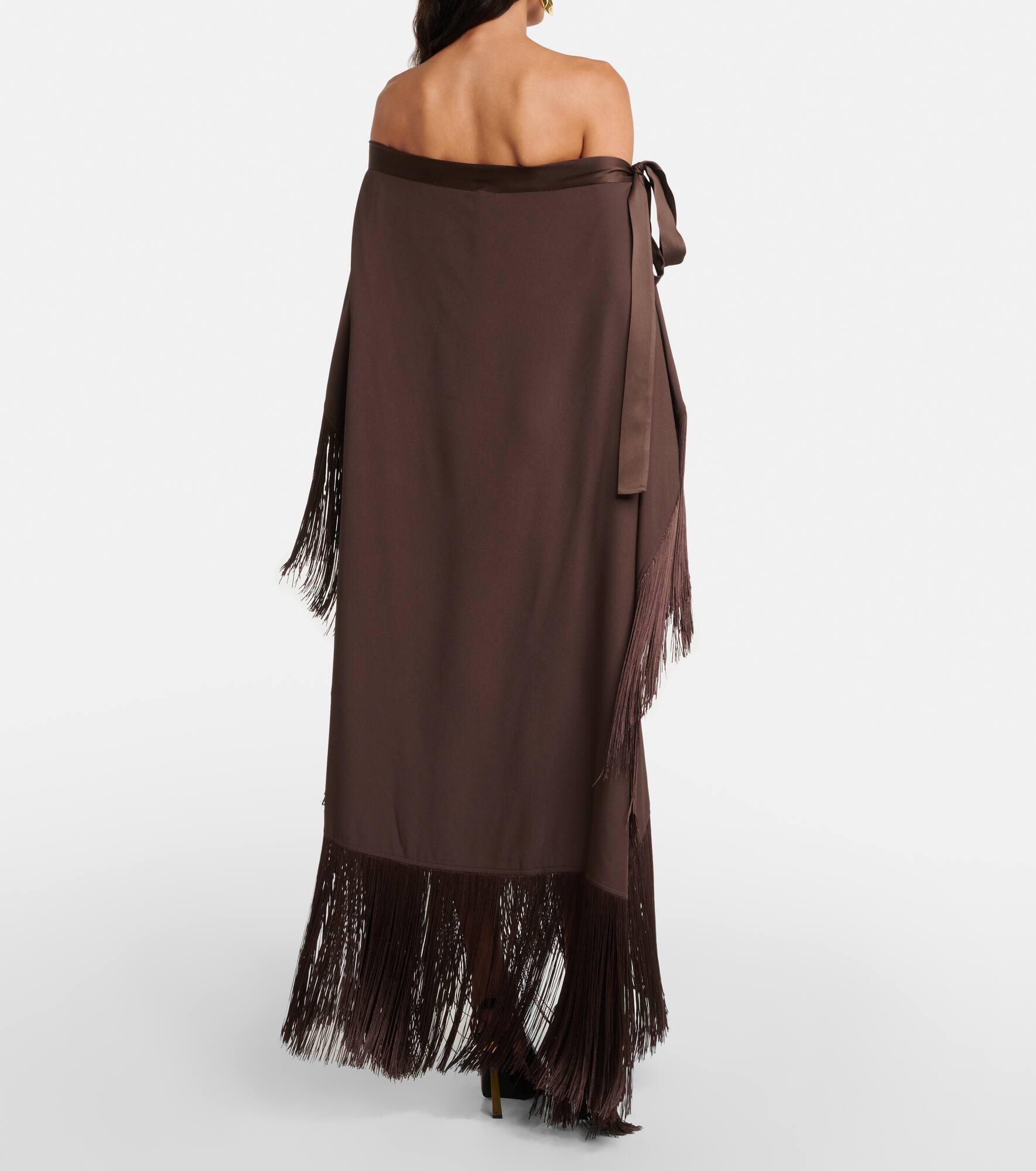 Aarons one-shoulder crêpe kaftan - 3