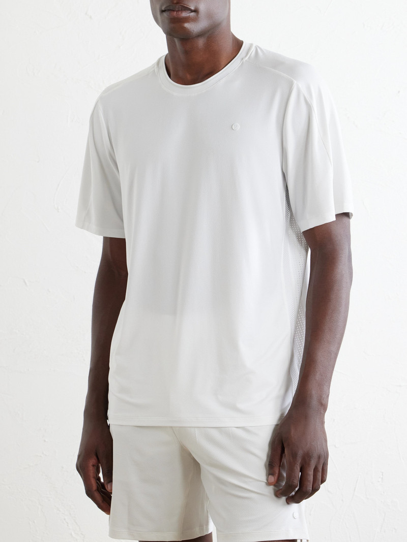 Mesh-Trimmed Jersey Tennis Shirt 3