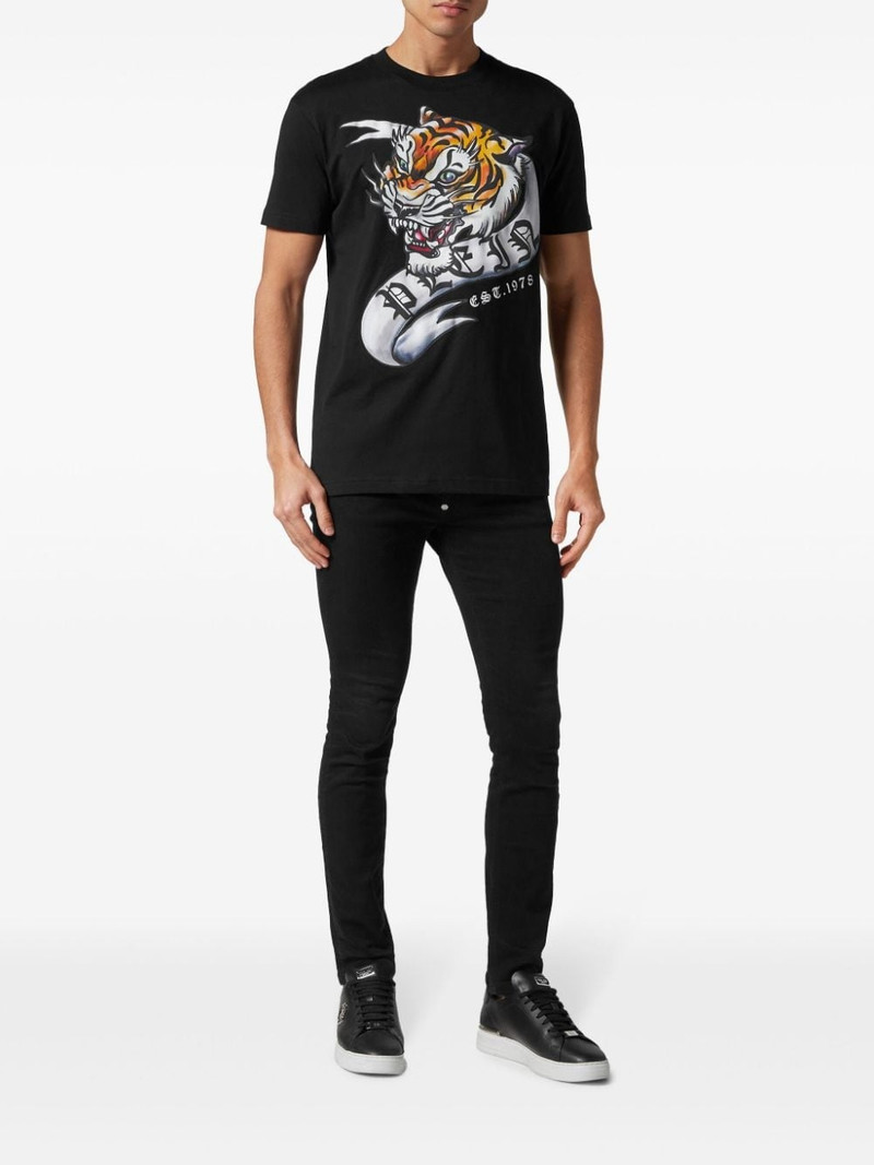 PHILIPP PLEIN SS Tattoo tiger-printed t-shirt outlook