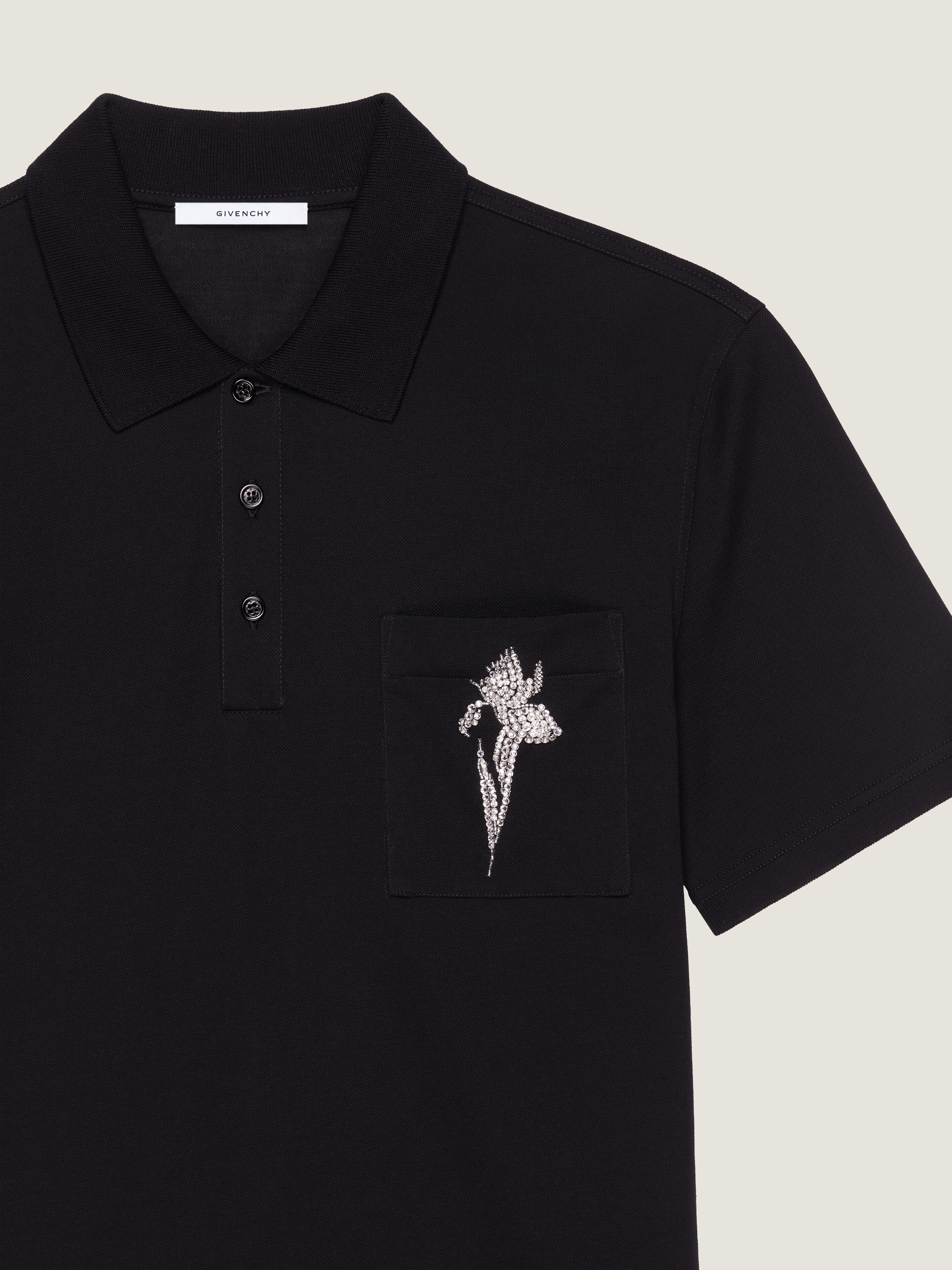 POLO IN COTTON WITH CRYSTAL EMBROIDERY - 4