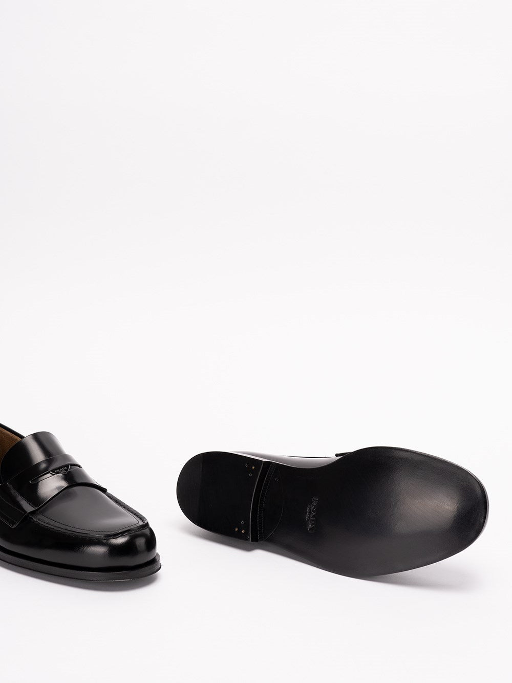 Prada Men Brushed Leather Loafers - 4