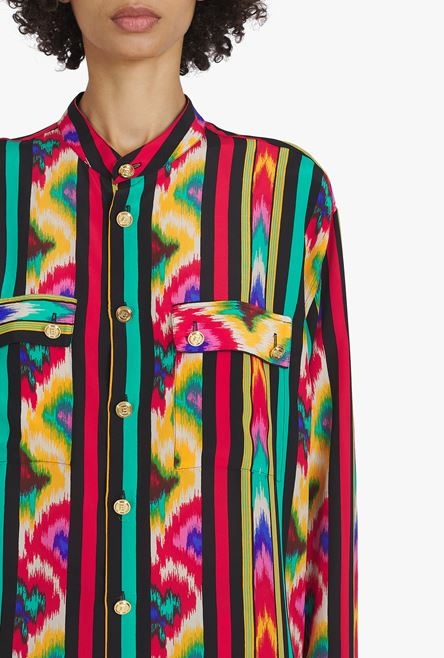 Multicolor silk shirt - 6