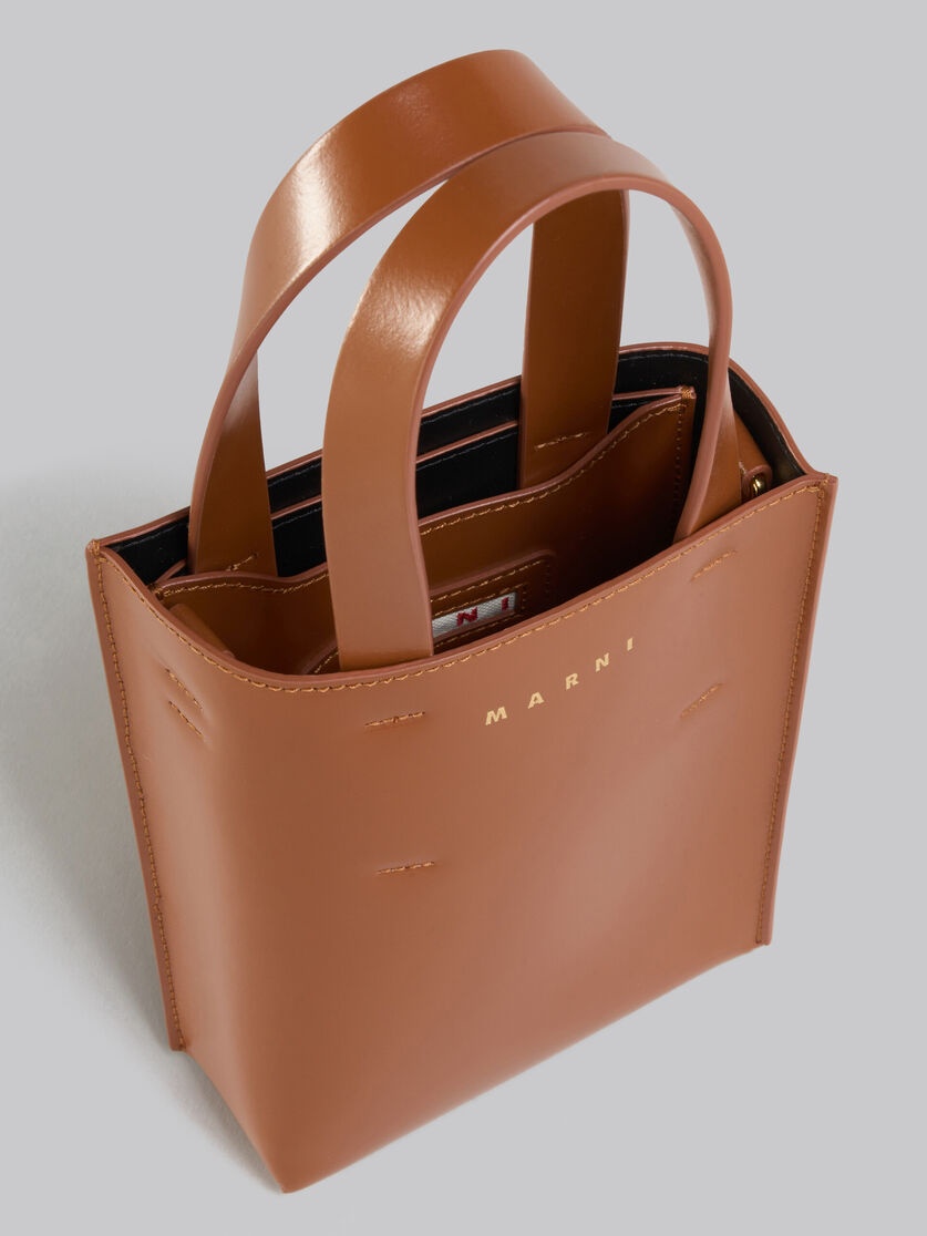 MUSEO NANO BAG IN BROWN LEATHER - 4